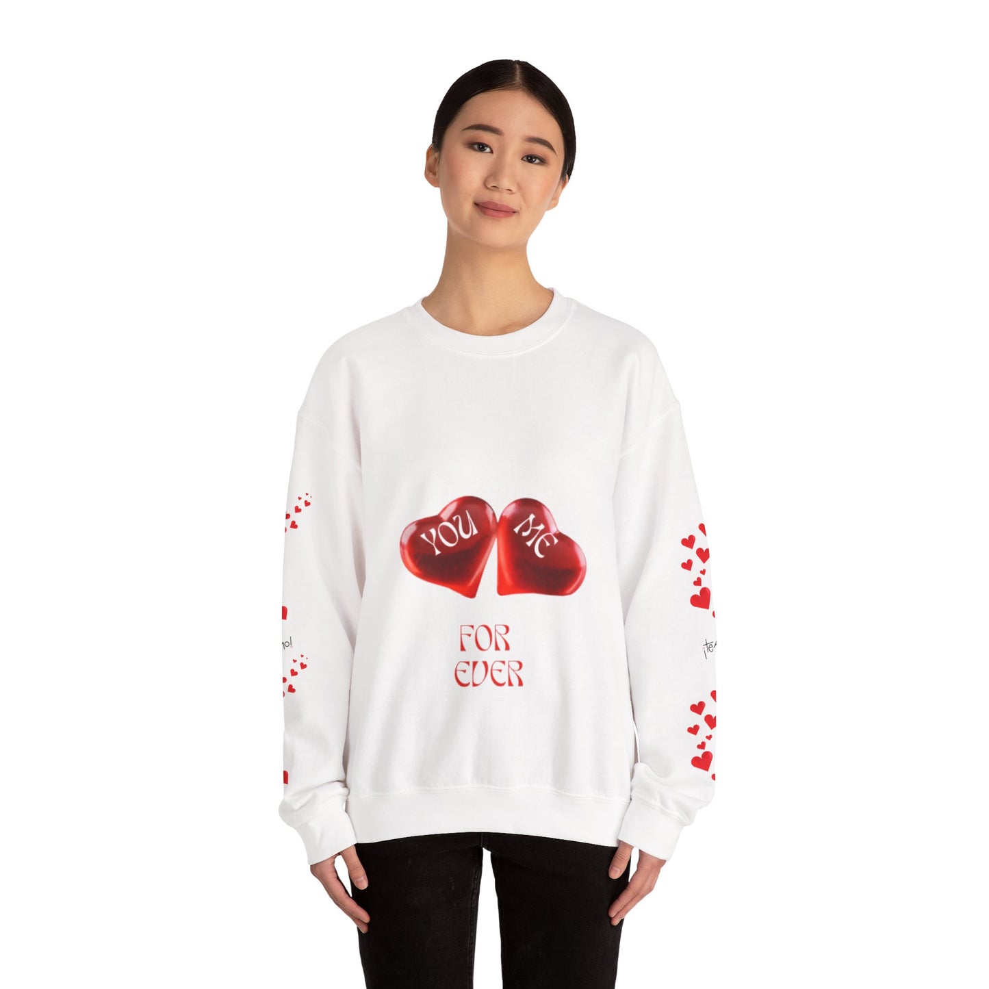 YOU AND ME Romantic Crewneck Sweatshirt, Valentine's Day Gift, Heart Sweatshirt, Unisex Love Hoodie, Couples Apparel