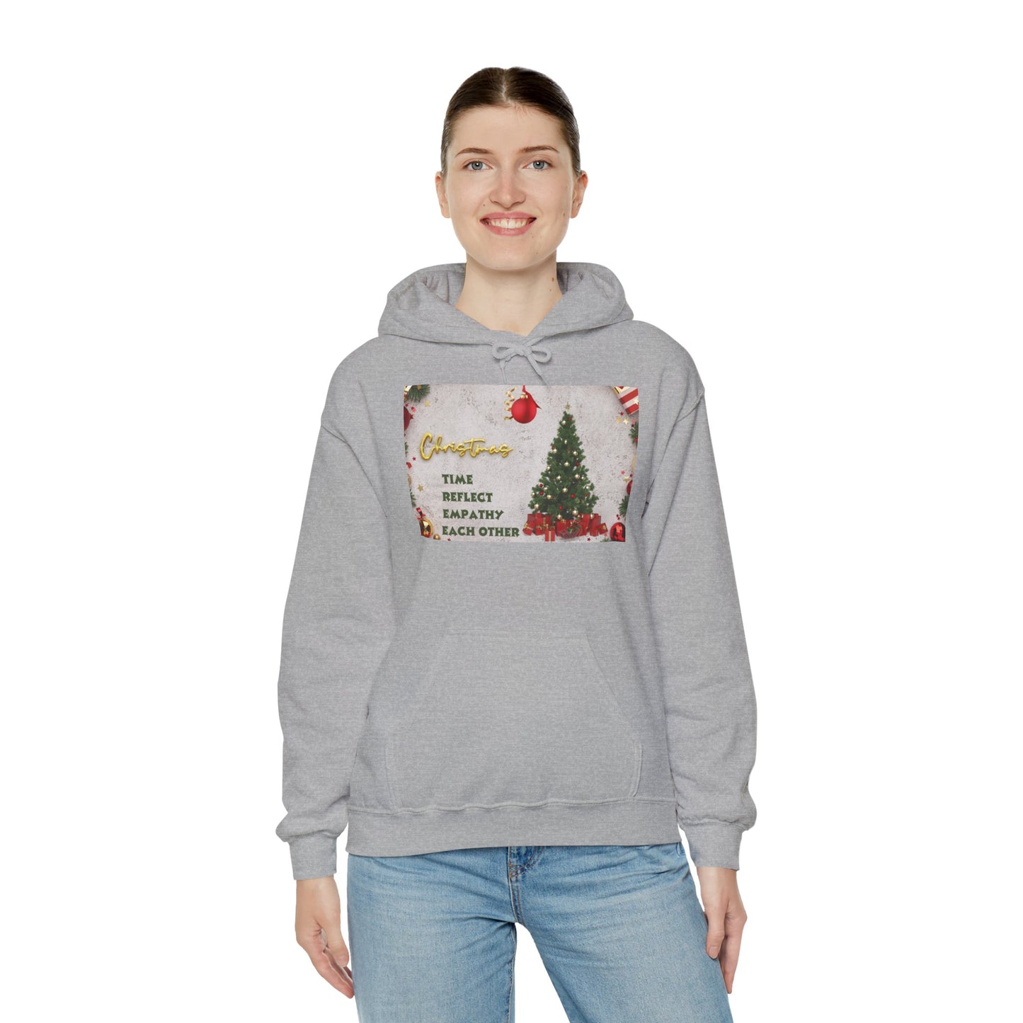 Christmas Vibe Hoodie, Festive Sweatshirt for Holiday Celebrations, Cozy Gift for Friends and Family, Unisex Winter Wear, Reflect Empathy