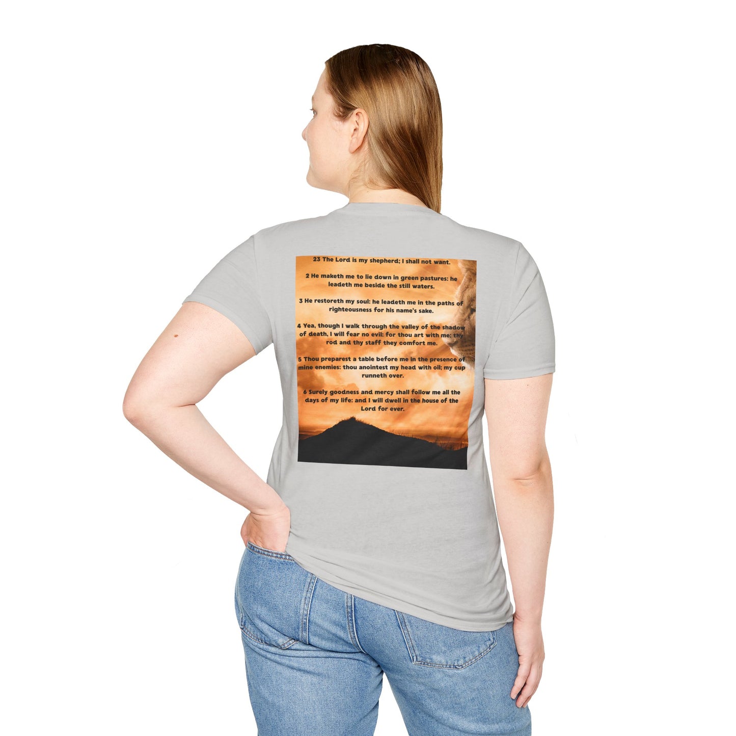 PSALM 23 Comfortable Faith-Inspired T-Shirt with Psalm 23 Design, Spiritual Tee, Christian Apparel, Inspirational Gifts, Everyday Wear