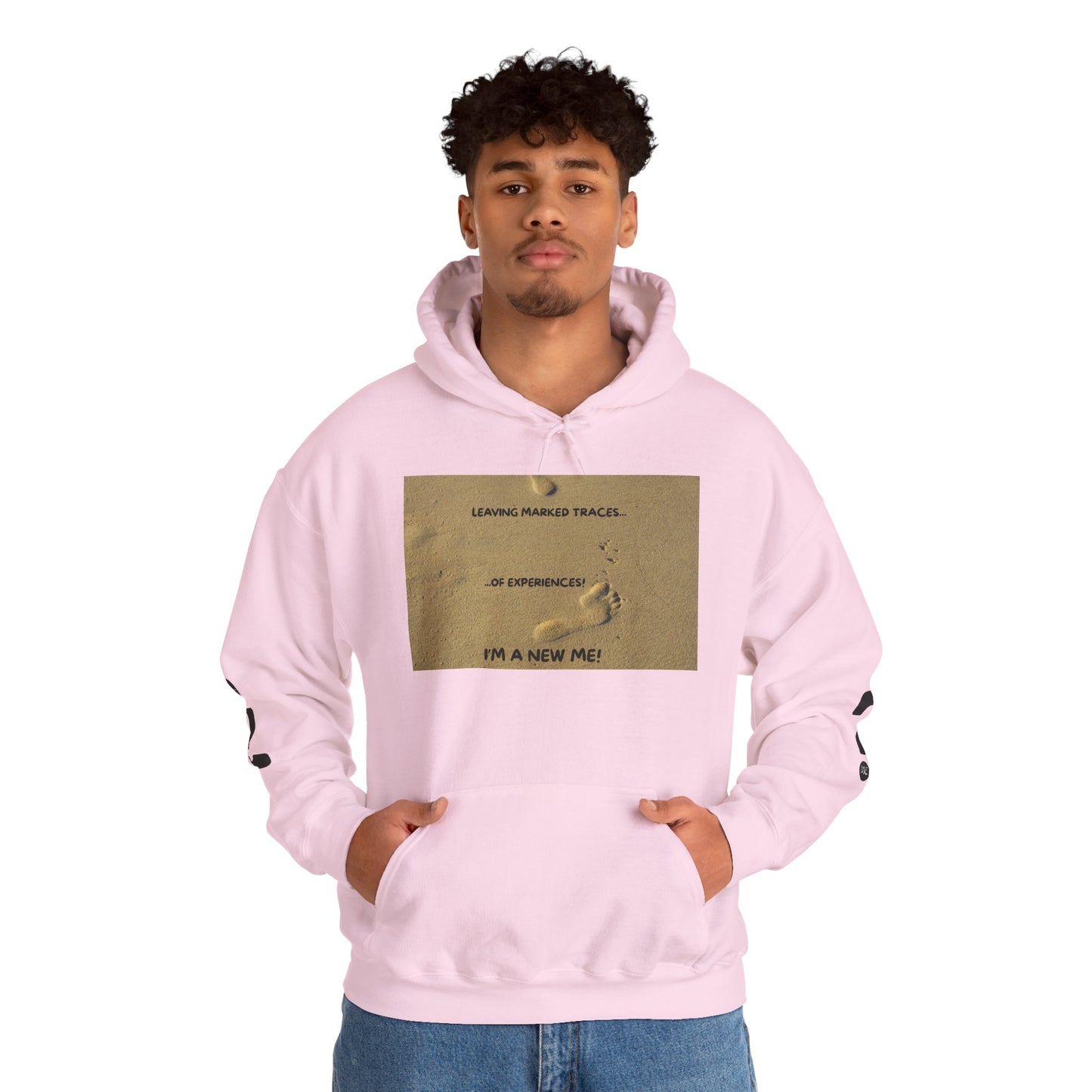 LEAVING MARKED TRACES Unisex Hooded Sweatshirt – Embrace Change, Perfect for Motivational Gifts, Cozy Casual Wear, Comfortable Daily Style, Inspirational Apparel