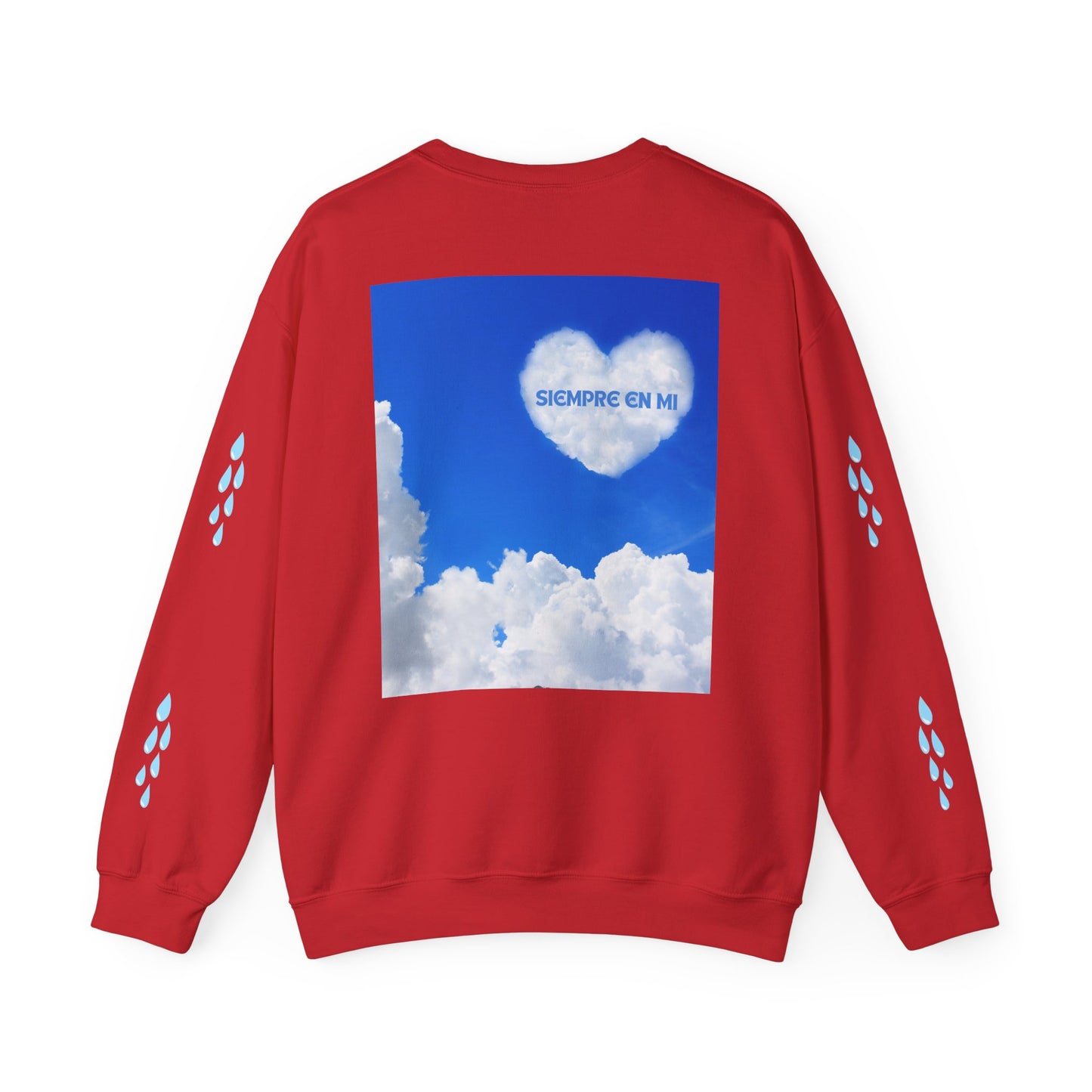 TE MANDO BESOS Heavenly Love Sweatshirt, Spiritual Crewneck, Angelic Gift, Cloud Art Pullover, Heartfelt Comfort Wear, Perfect for Love Celebrations