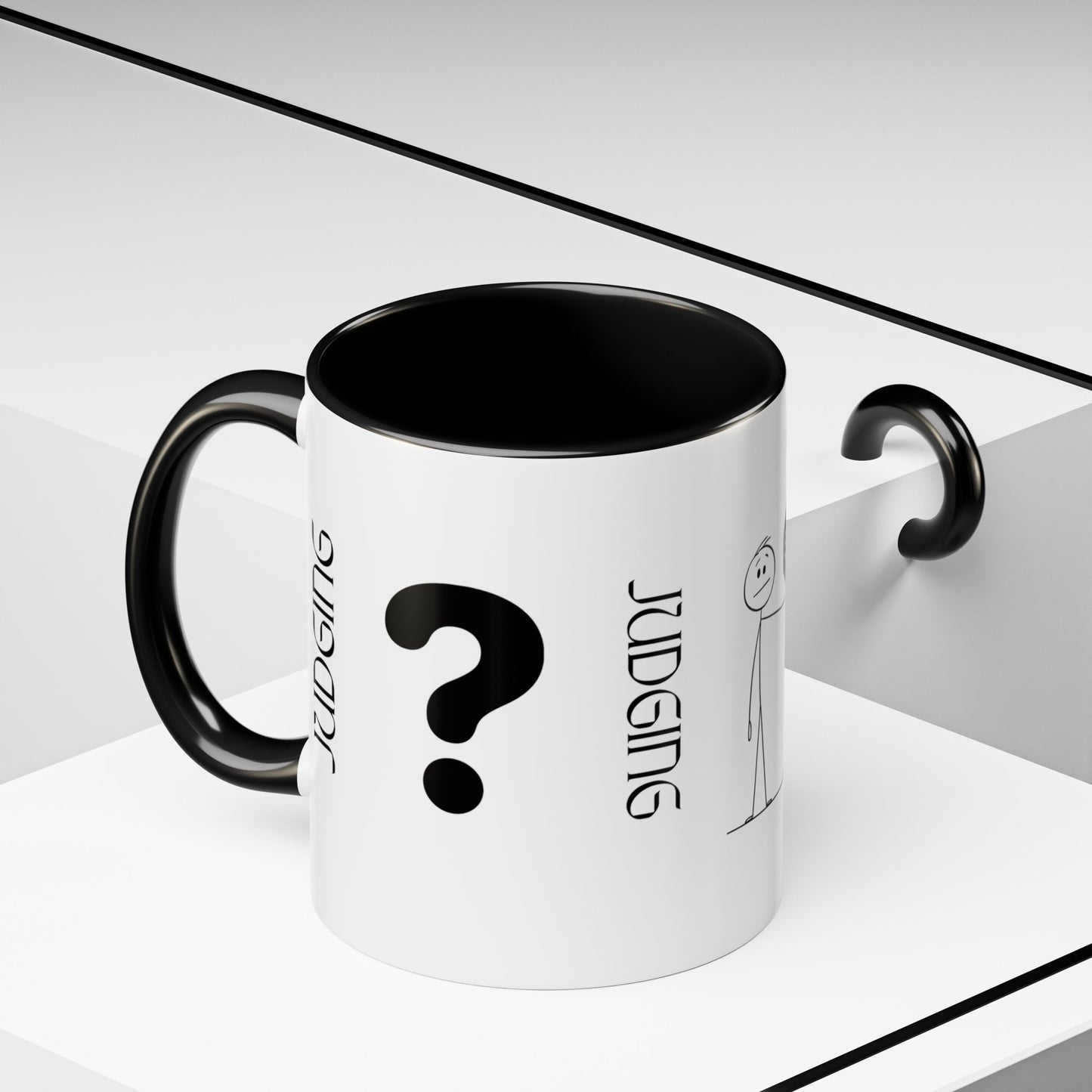 Judging Coffee Mug - 11 & 15oz Ceramic Drinkware for Funny Gift, Home Decor, Office Use, Tea Lovers, Unique Present