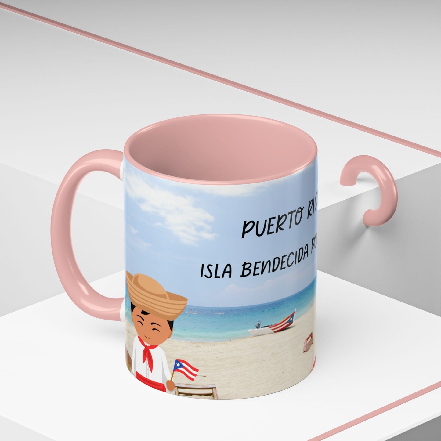 Puerto Rico Accent Coffee Mug - Tropical Beach Vibes, Travel Gift, Summer Decor, Coffee Lover's Cup, Unique Mug for Her