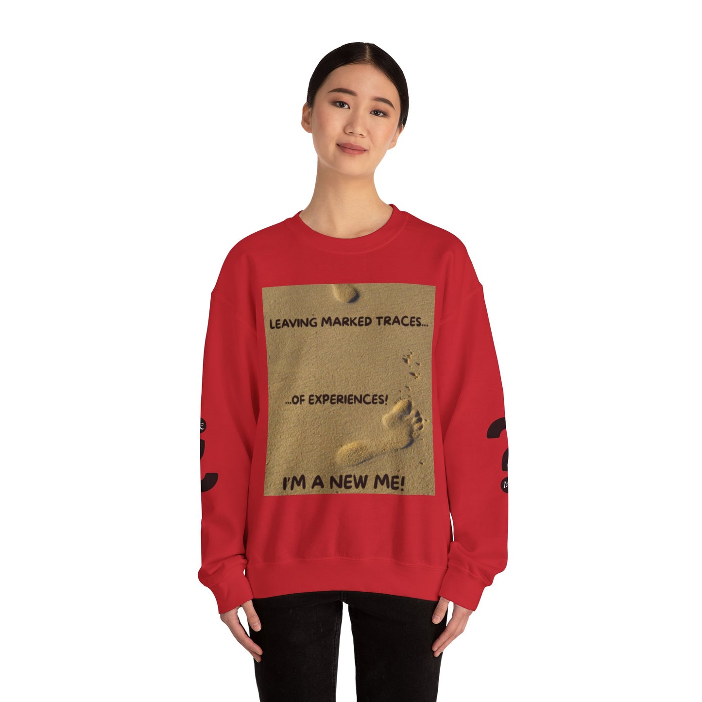 LEAVING MARKED TRACES New Beginnings Crewneck Sweatshirt | Inspirational Gift, Motivational Apparel, Unisex Fashion, Casual Wear, Self-Improvement