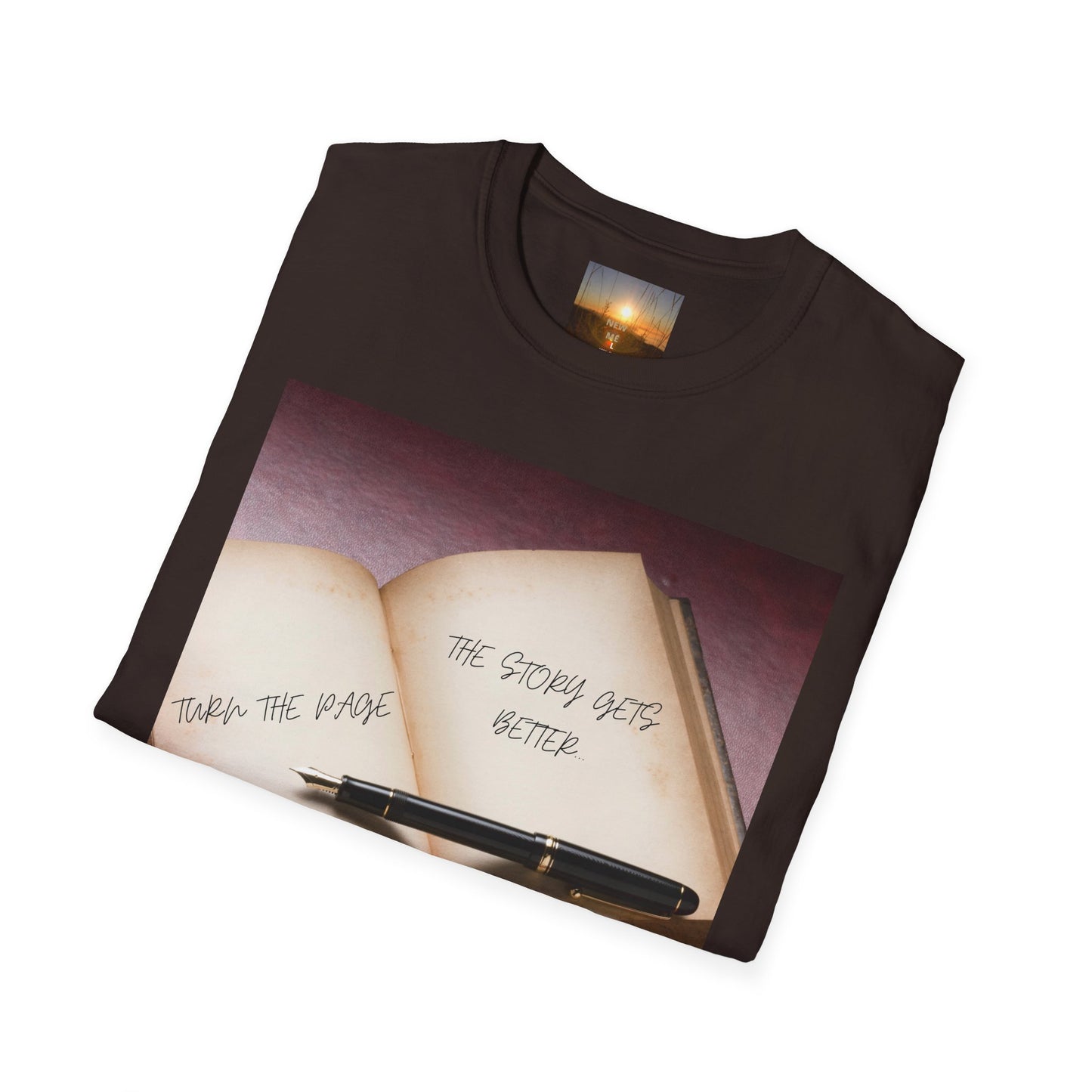 TURN THE PAGE Inspirational Book T-Shirt, Motivational Tee, Reading Lover Gift, Journal Enthusiast Apparel, Bookworm T-Shirt, Literary Quote Shirt