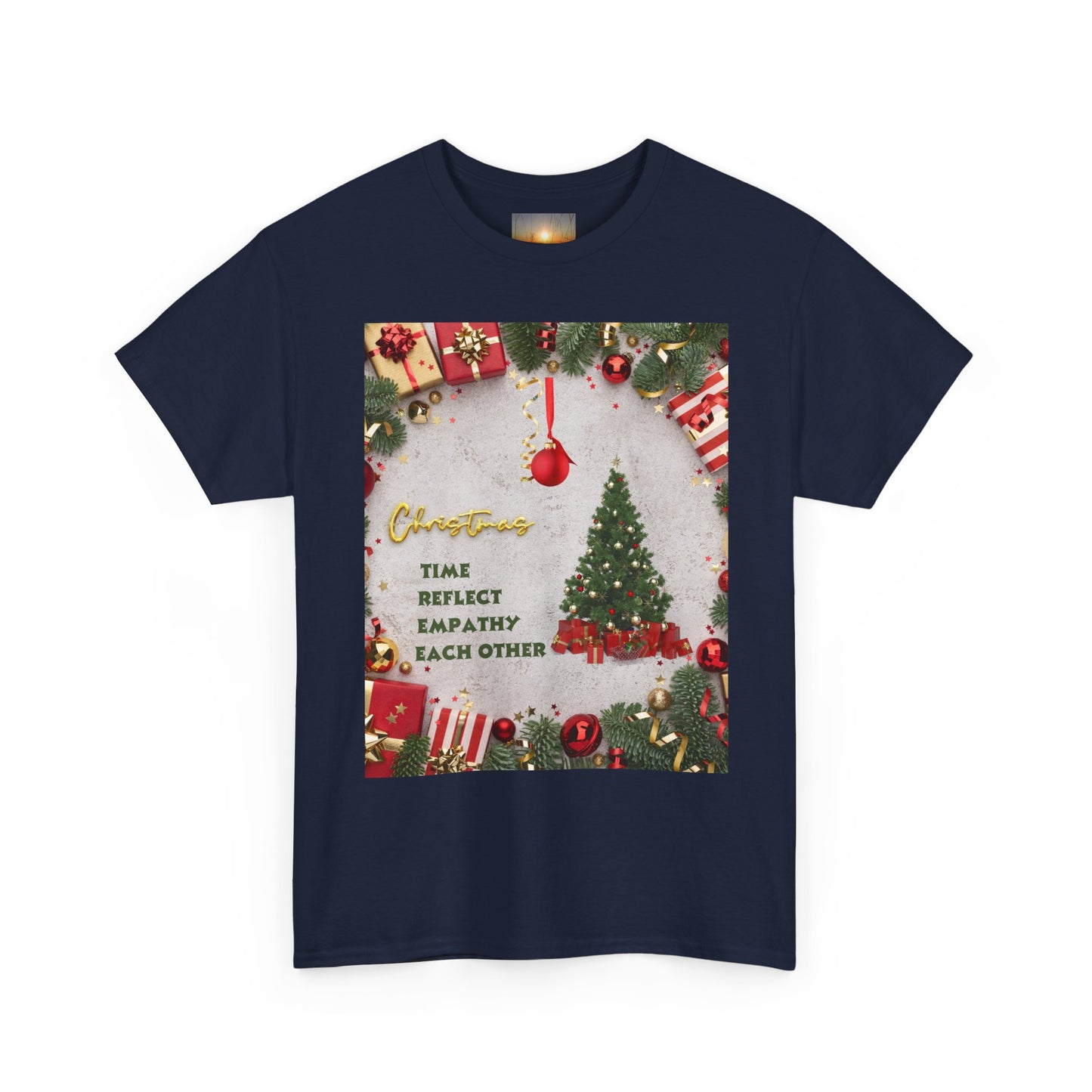 Christmas-Themed Unisex Heavy Cotton Tee, Holiday Gift, Festive Apparel, Family Gatherings, New Year Celebrations, Cute Christmas Shirt