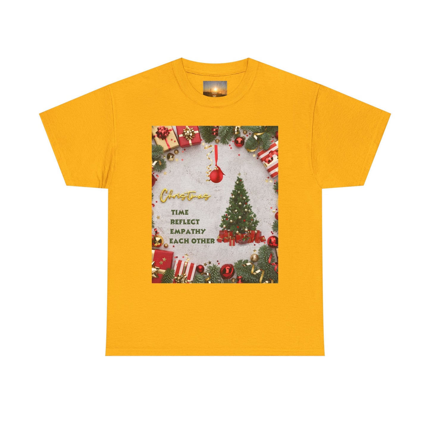 Christmas-Themed Unisex Heavy Cotton Tee, Holiday Gift, Festive Apparel, Family Gatherings, New Year Celebrations, Cute Christmas Shirt