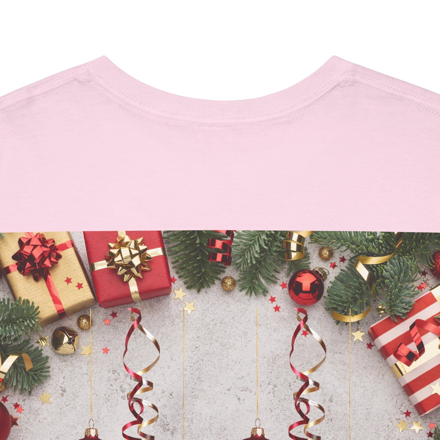 Christmas-Themed Unisex Heavy Cotton Tee, Holiday Gift, Festive Apparel, Family Gatherings, New Year Celebrations, Cute Christmas Shirt