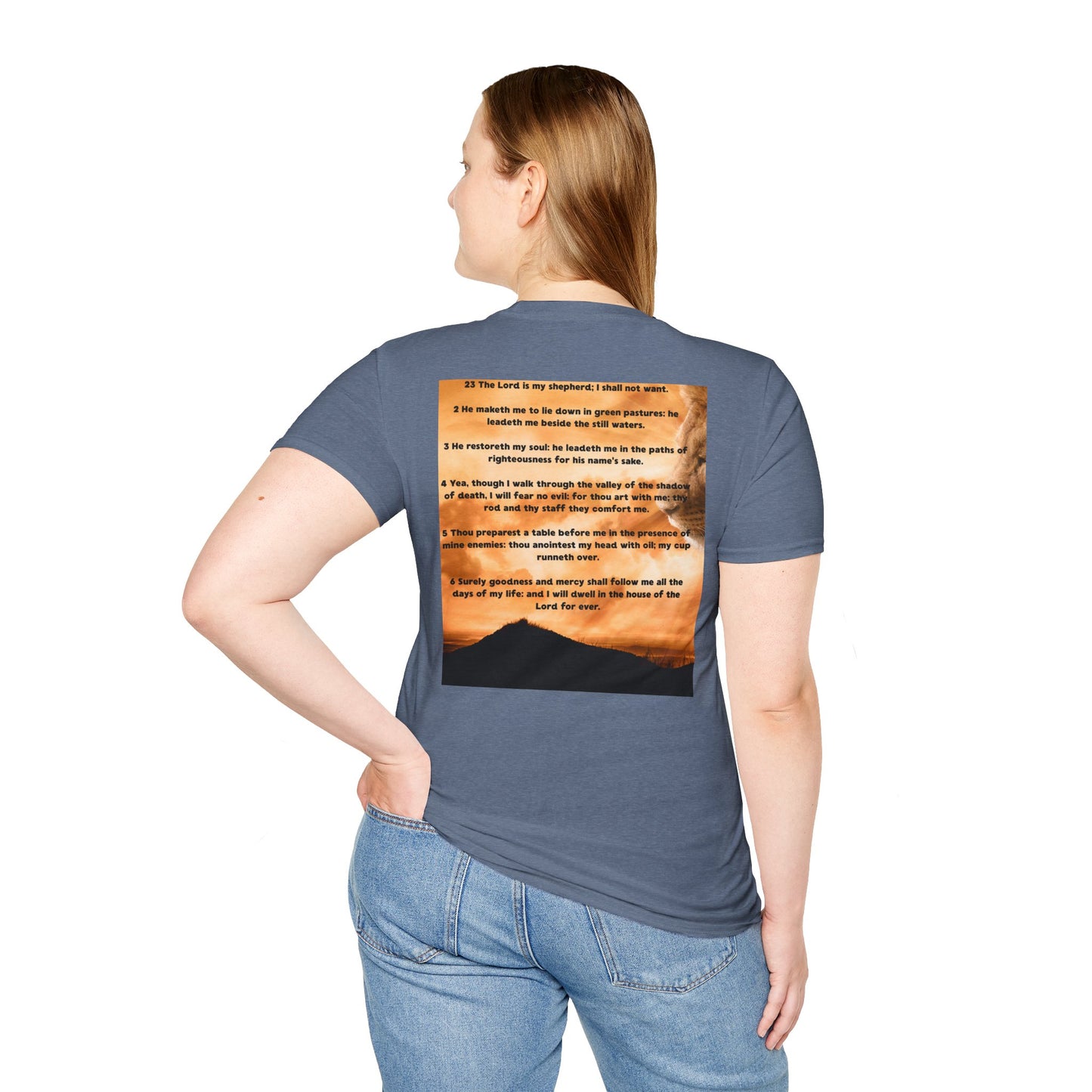 PSALM 23 Comfortable Faith-Inspired T-Shirt with Psalm 23 Design, Spiritual Tee, Christian Apparel, Inspirational Gifts, Everyday Wear