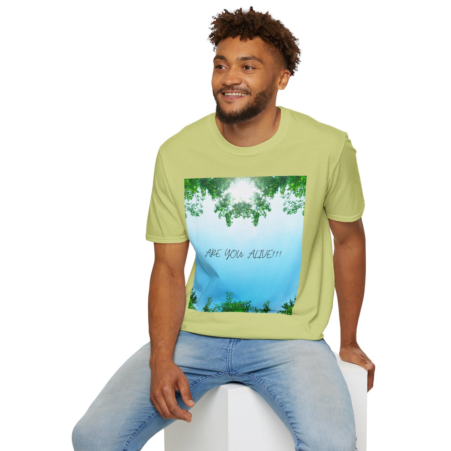 ARE YOU ALIVE? T-Shirt - Inspirational Design, Unisex Graphic Tee for Mindfulness, Casual Wear, Gifts for Nature Lovers, Positive Vibes