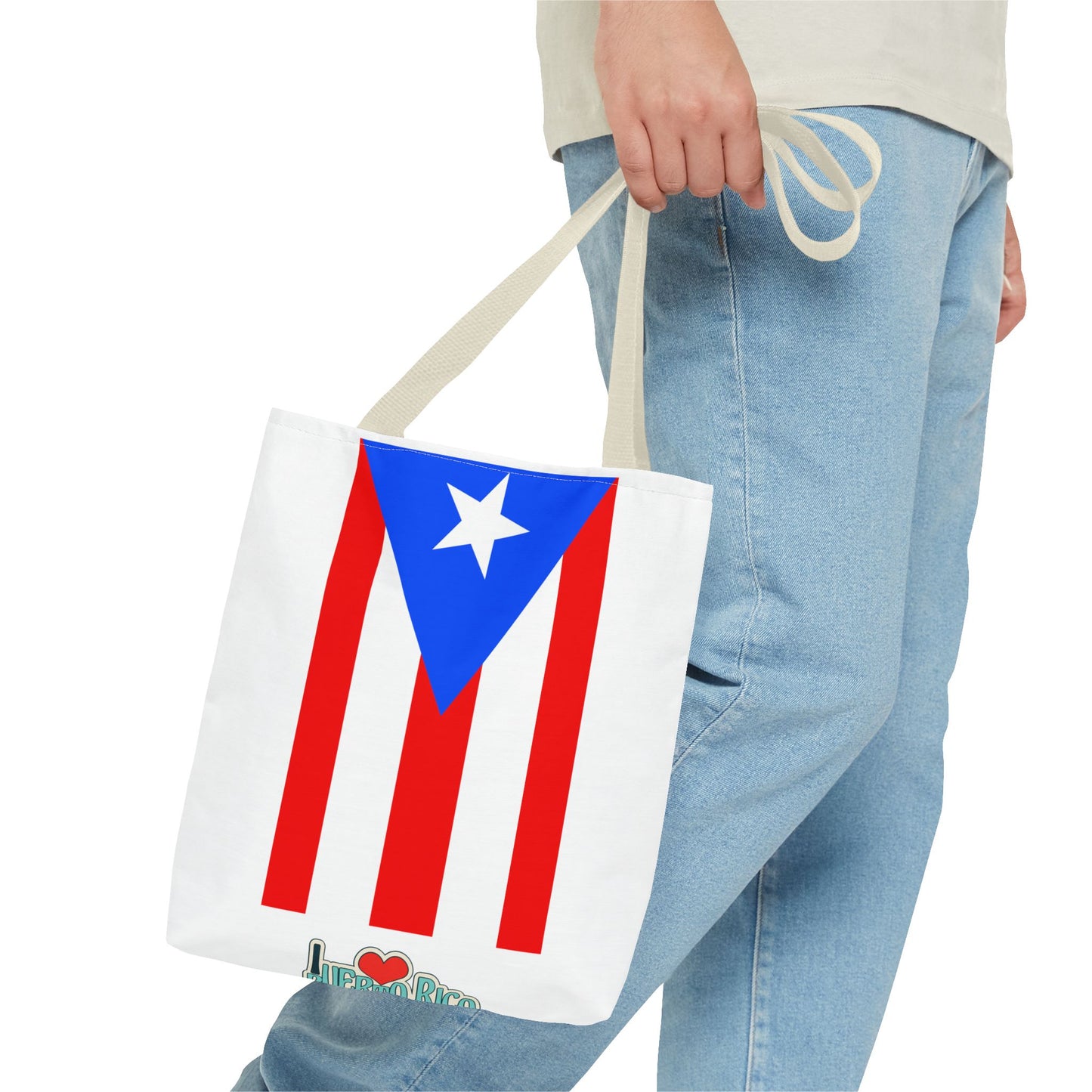 Vibrant Puerto Rican Tote Bag, Beach Carryall, Cultural Shopping Bag, Puerto Rico Pride, Vacation Accessory, Summer Essentials
