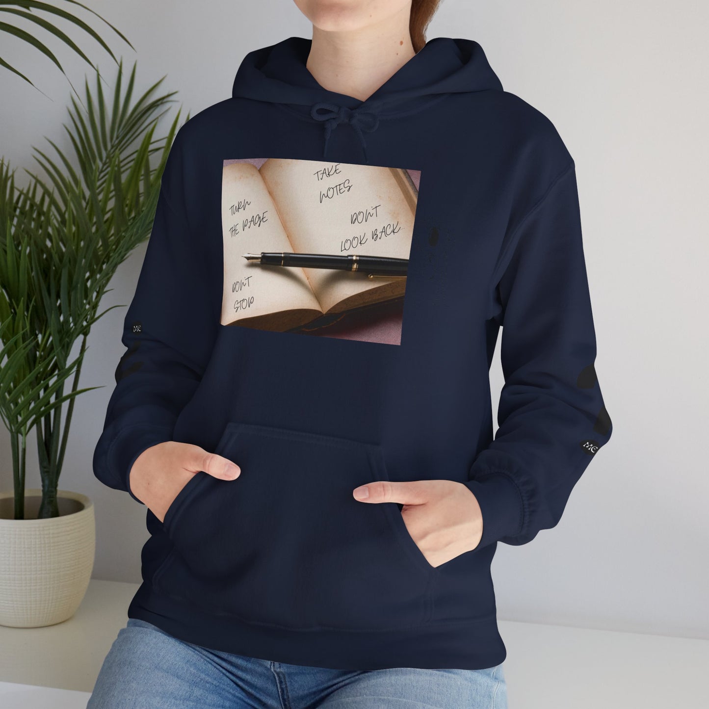 TURN THE PAGE Inspirational Quote Hoodie, Cozy Sweatshirt for Writers, Motivational Gift, Book Lover Apparel, Perfect for Holidays