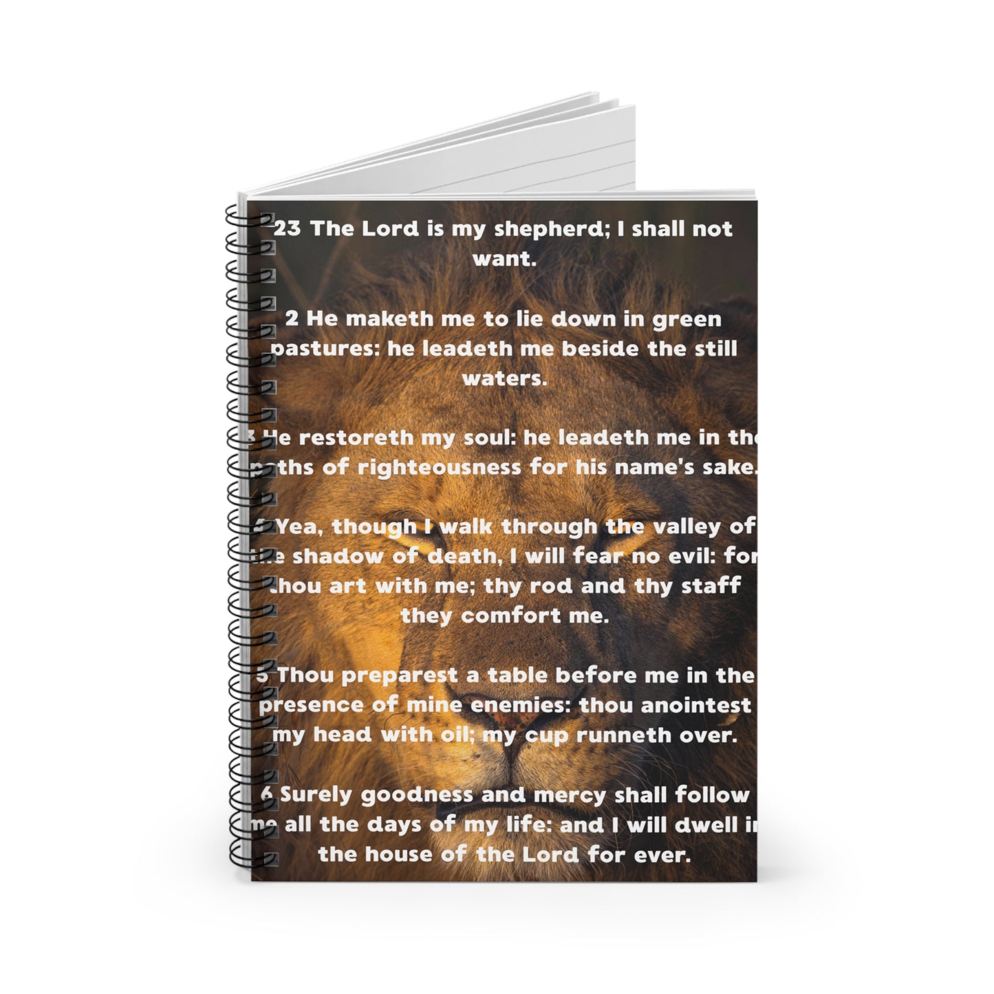 PSALM 23 Spiritual Spiral Notebook - Inspirational Prayer Journal, Faith-based Stationery, Christian Gift for Home, School, or Work