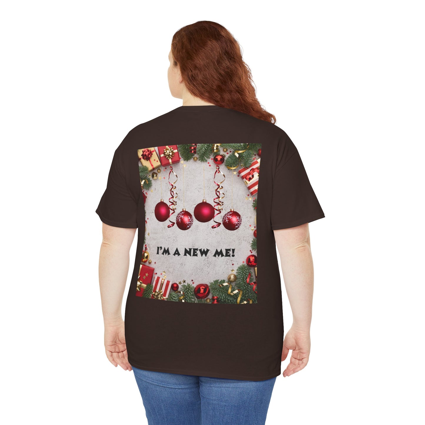 Christmas-Themed Unisex Heavy Cotton Tee, Holiday Gift, Festive Apparel, Family Gatherings, New Year Celebrations, Cute Christmas Shirt