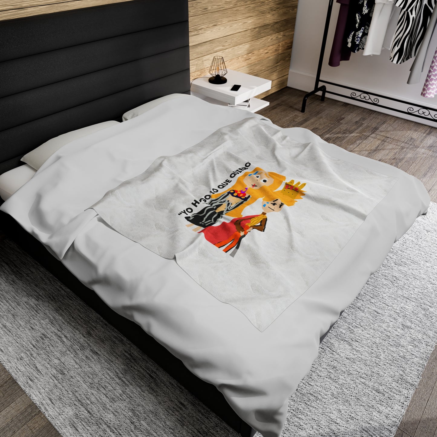 YO HAGO LO QUE QUIERO Velveteen Plush Blanket