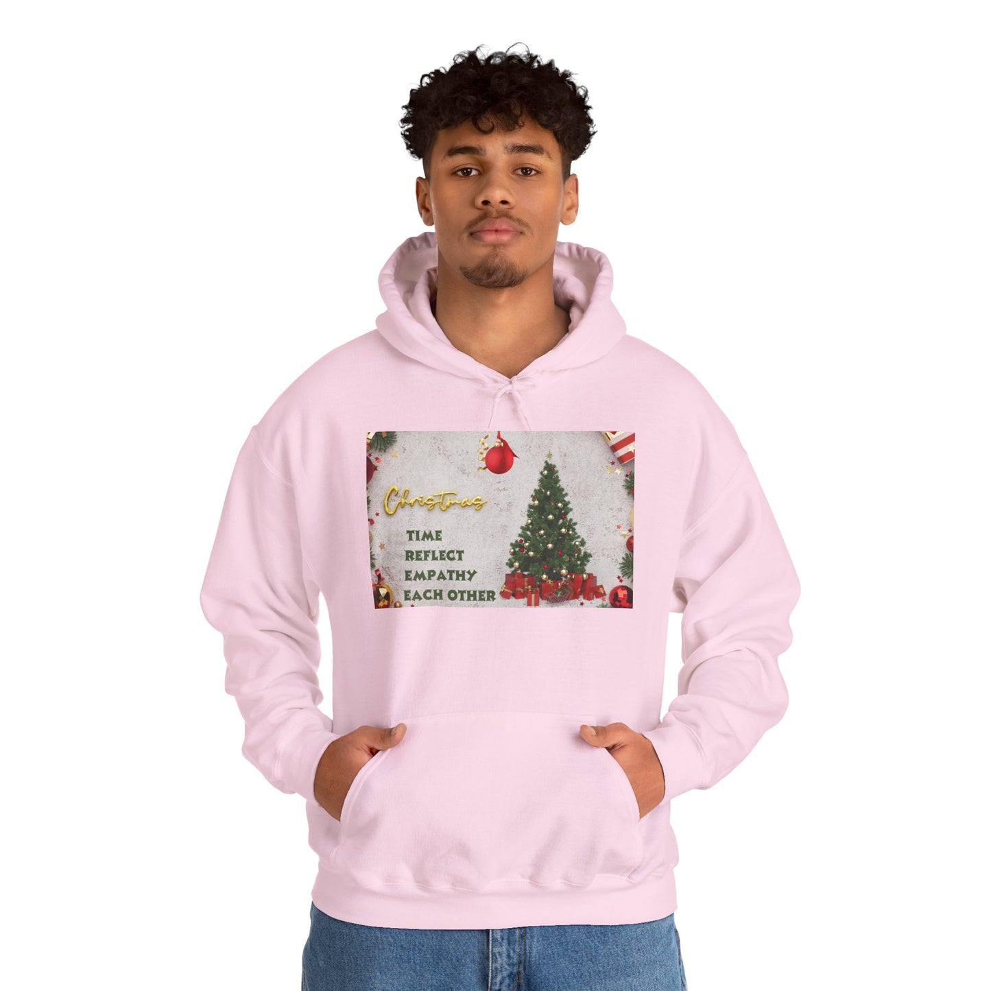 Christmas Vibe Hoodie, Festive Sweatshirt for Holiday Celebrations, Cozy Gift for Friends and Family, Unisex Winter Wear, Reflect Empathy