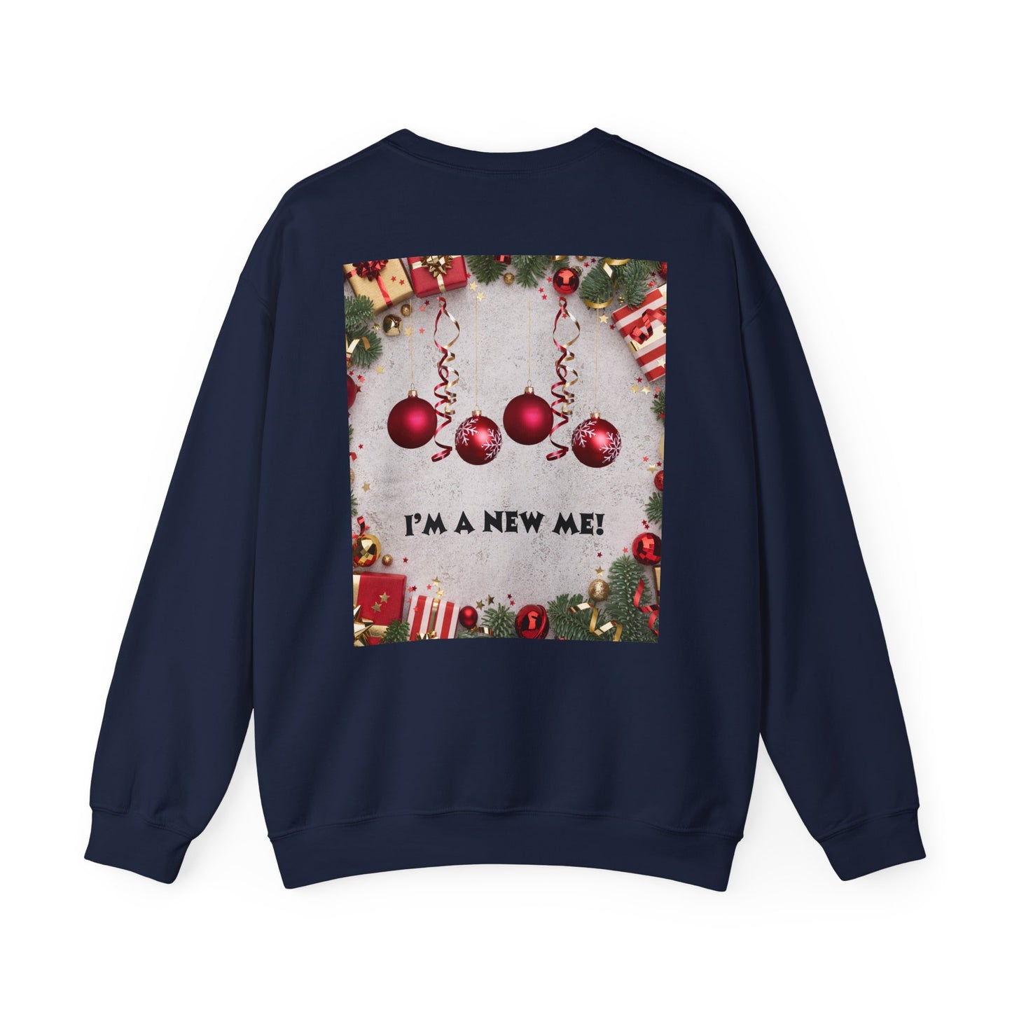 Cozy Christmas Sweatshirt - Reflect Empathy & Be A New You, Holiday Gift, Winter Fashion, Christmas Celebration, Unisex Crewneck