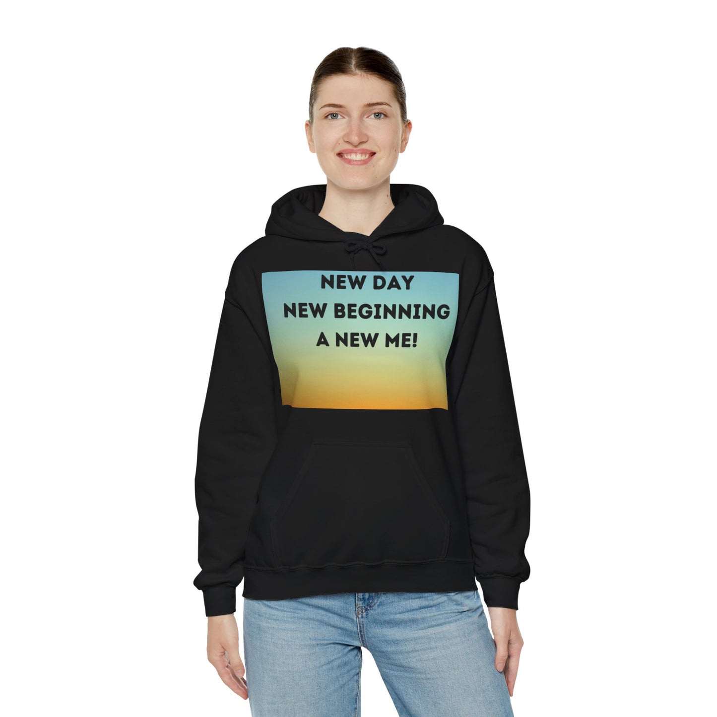 NEW DAY NEW BEGINNING A NEW ME Unisex Heavy Blend™ Hooded Sweatshirt