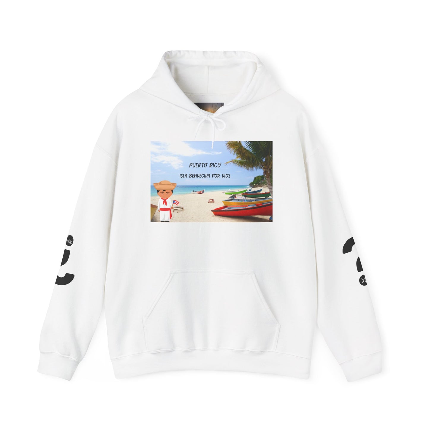 Puerto Rico Love Hooded Sweatshirt, Beach Vibes Sweatshirt, Unisex Vacation Hoodie, Island Life Apparel, Tropical Gift for Travelers