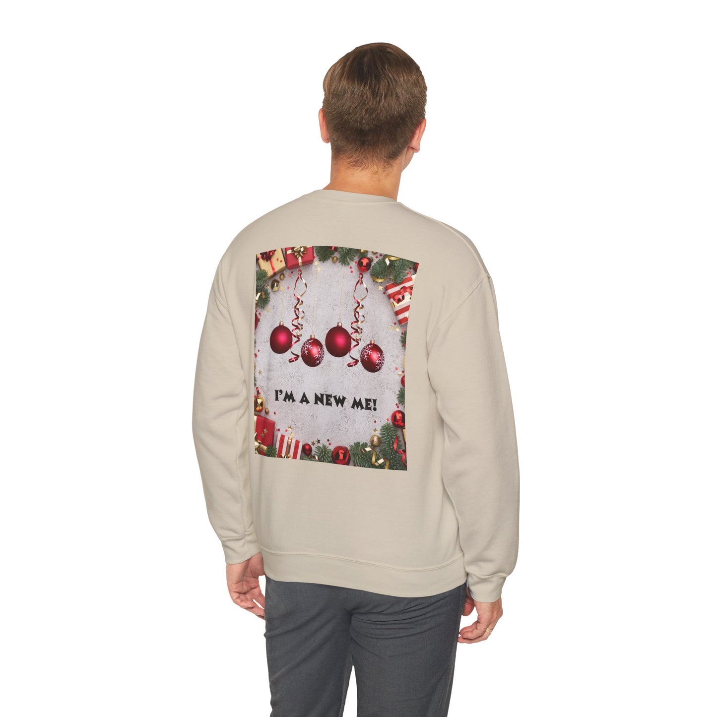 Cozy Christmas Sweatshirt - Reflect Empathy & Be A New You, Holiday Gift, Winter Fashion, Christmas Celebration, Unisex Crewneck