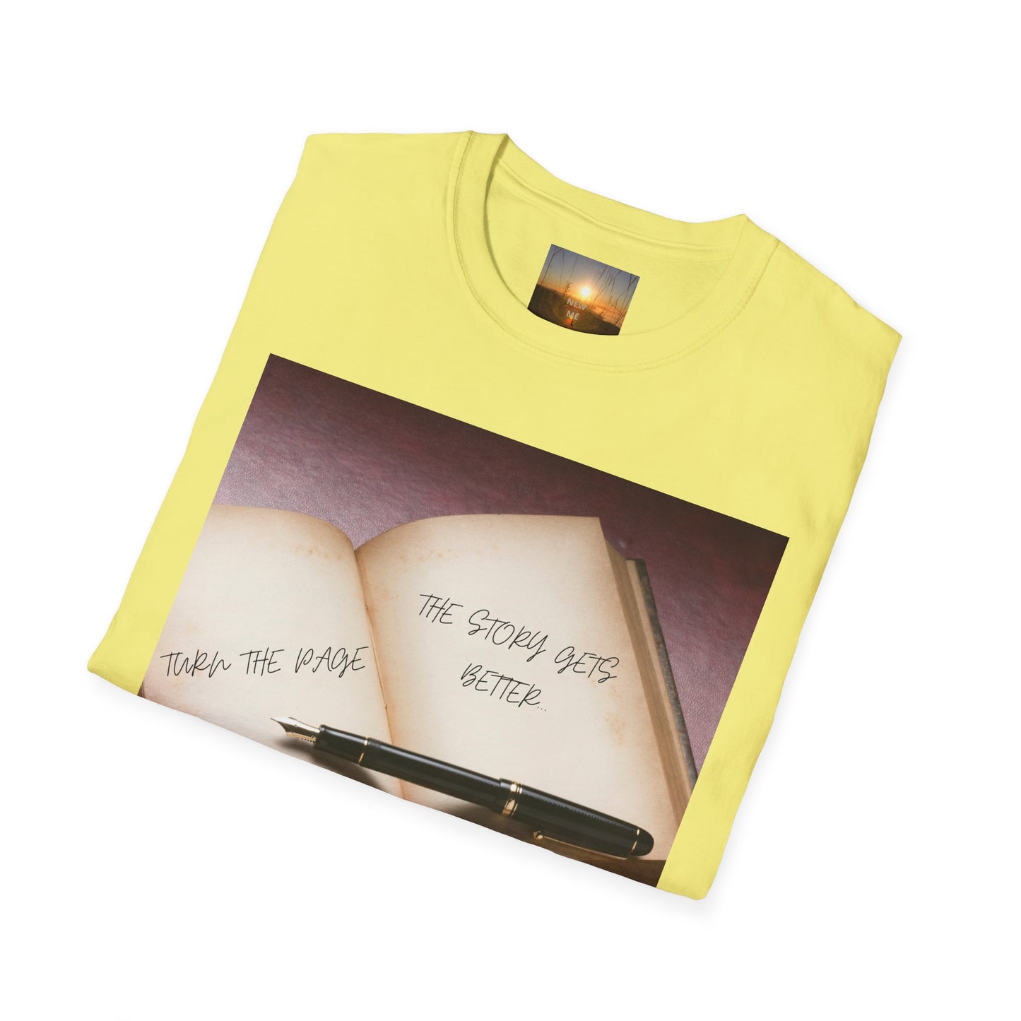 TURN THE PAGE Inspirational Book T-Shirt, Motivational Tee, Reading Lover Gift, Journal Enthusiast Apparel, Bookworm T-Shirt, Literary Quote Shirt