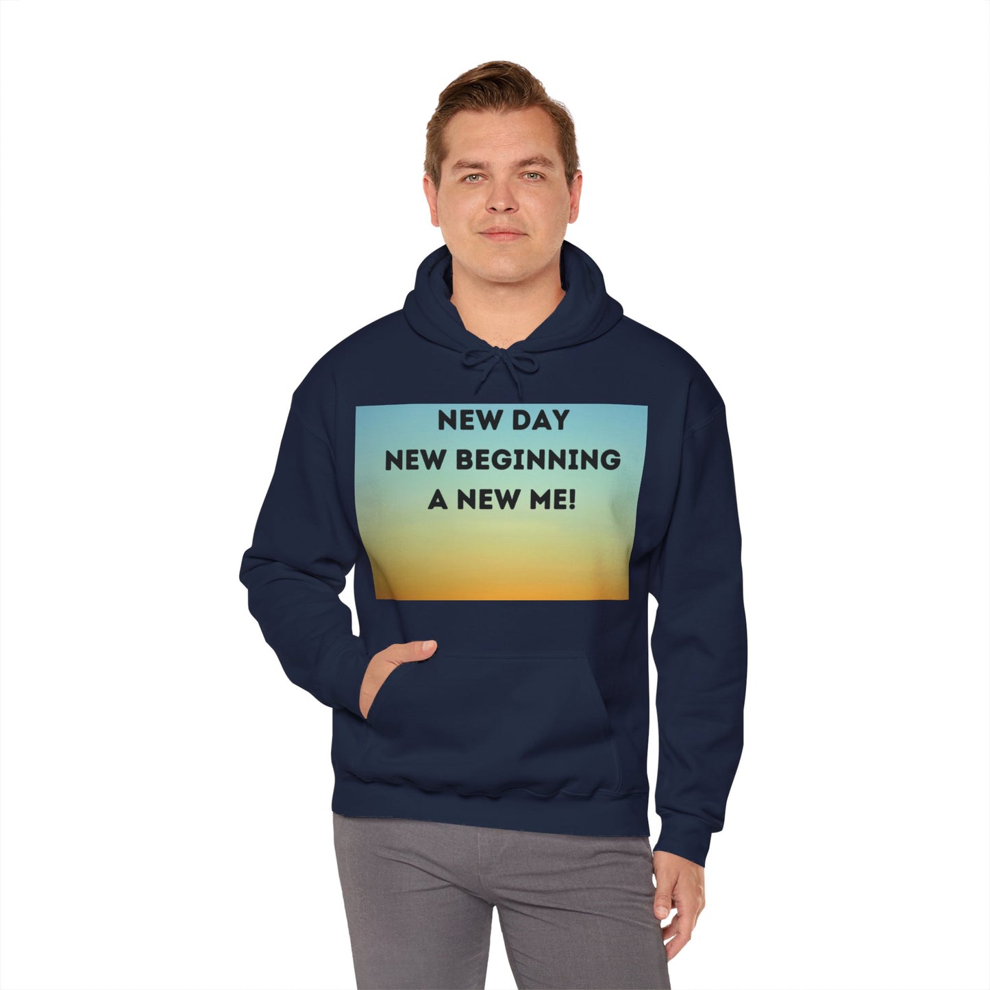 NEW DAY NEW BEGINNING A NEW ME Unisex Heavy Blend™ Hooded Sweatshirt