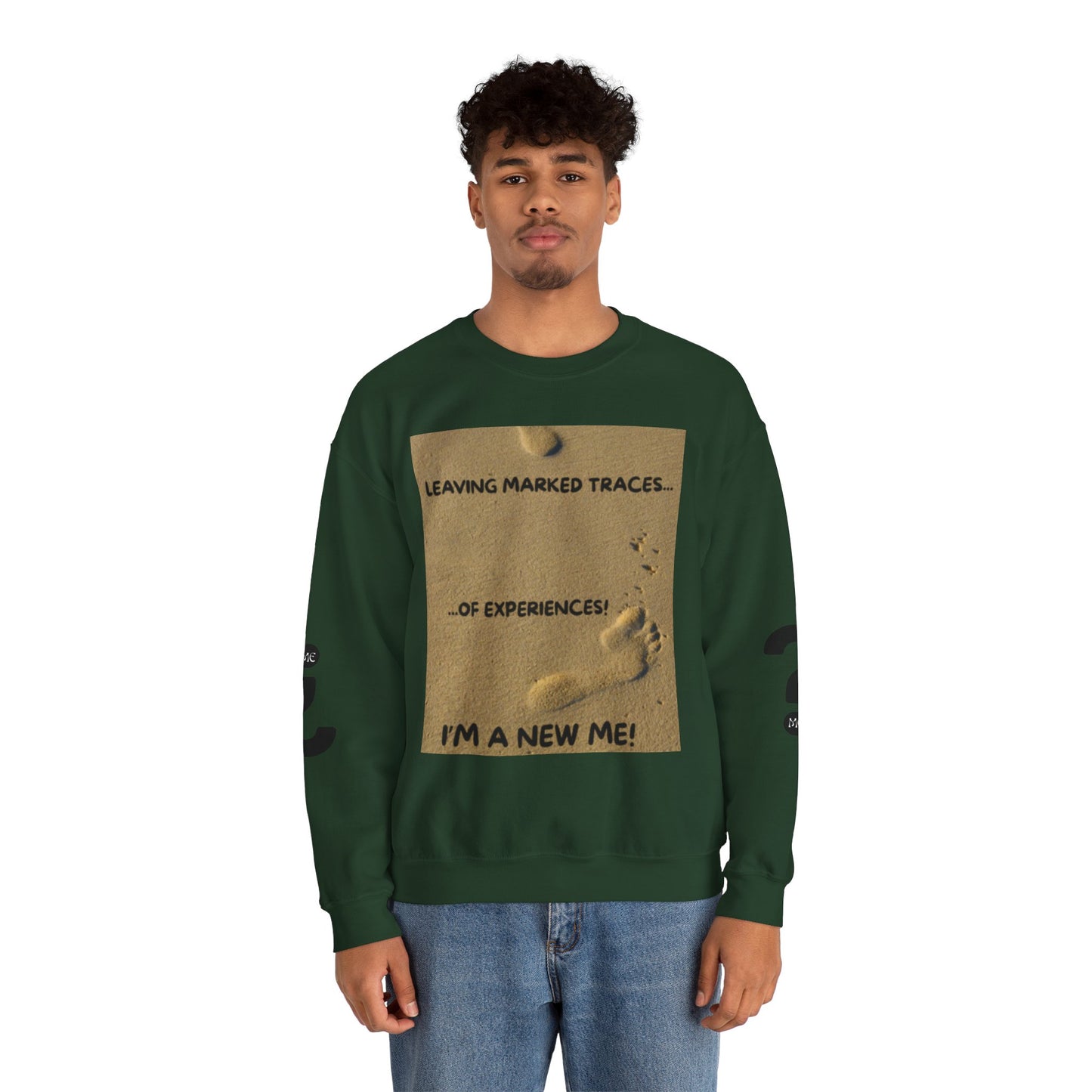 LEAVING MARKED TRACES New Beginnings Crewneck Sweatshirt | Inspirational Gift, Motivational Apparel, Unisex Fashion, Casual Wear, Self-Improvement