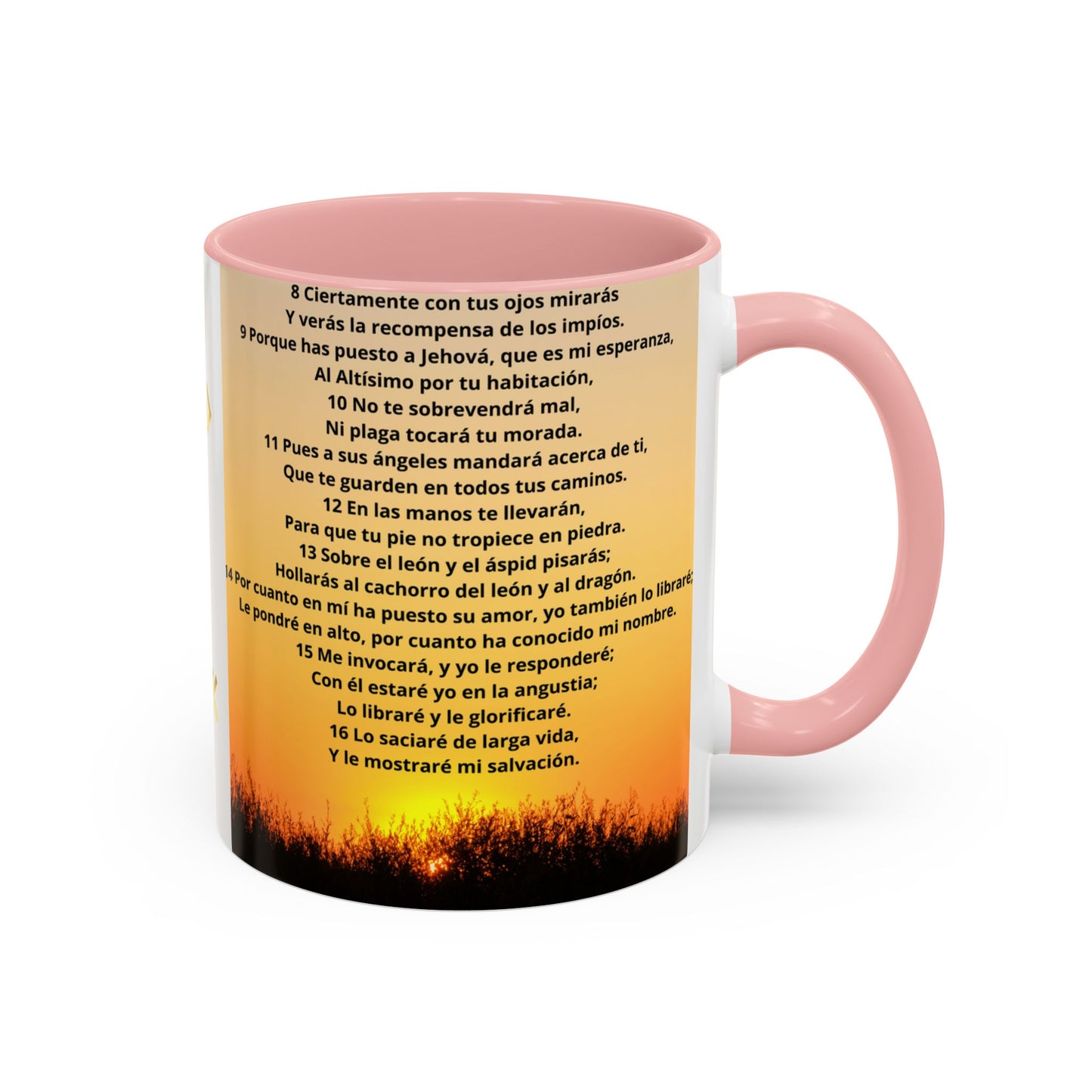 SALMO 91 Inspirational Coffee Mug, Motivational Mug, Gift for Coffee Lovers, Cozy Morning Vibes, Religious Gift