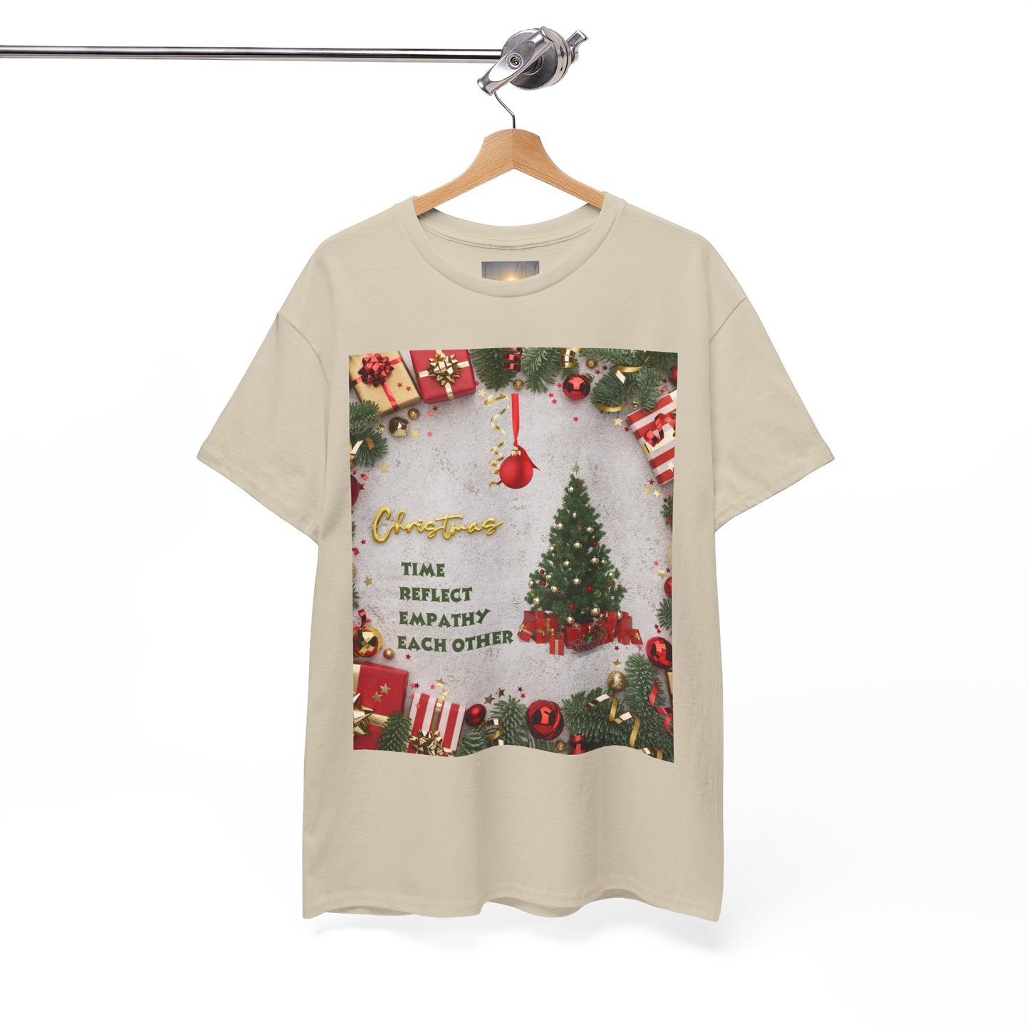 Christmas-Themed Unisex Heavy Cotton Tee, Holiday Gift, Festive Apparel, Family Gatherings, New Year Celebrations, Cute Christmas Shirt