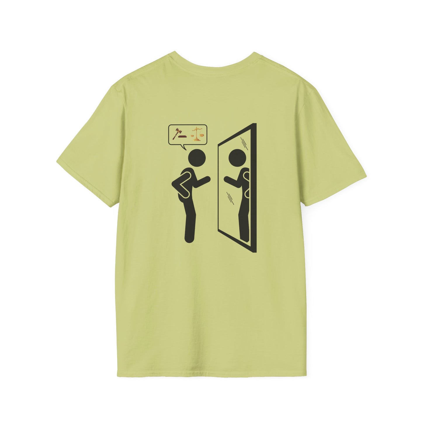 JUDGING Whimsical Unisex T-Shirt with Playful Door Design - Fun Gift for Friends, Casual Wear, Birthday Surprise, Everyday Humor, Quirky Style