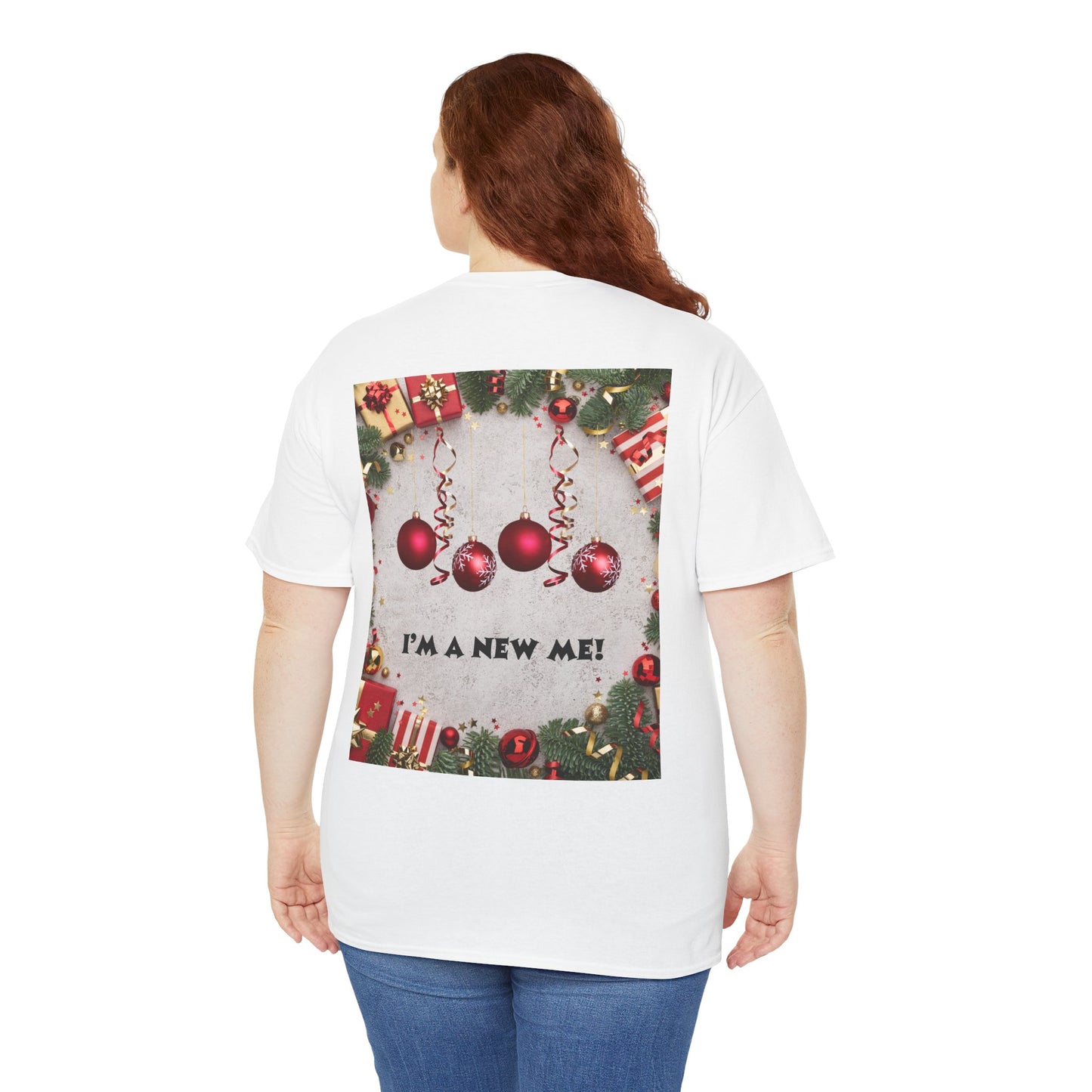 Christmas-Themed Unisex Heavy Cotton Tee, Holiday Gift, Festive Apparel, Family Gatherings, New Year Celebrations, Cute Christmas Shirt
