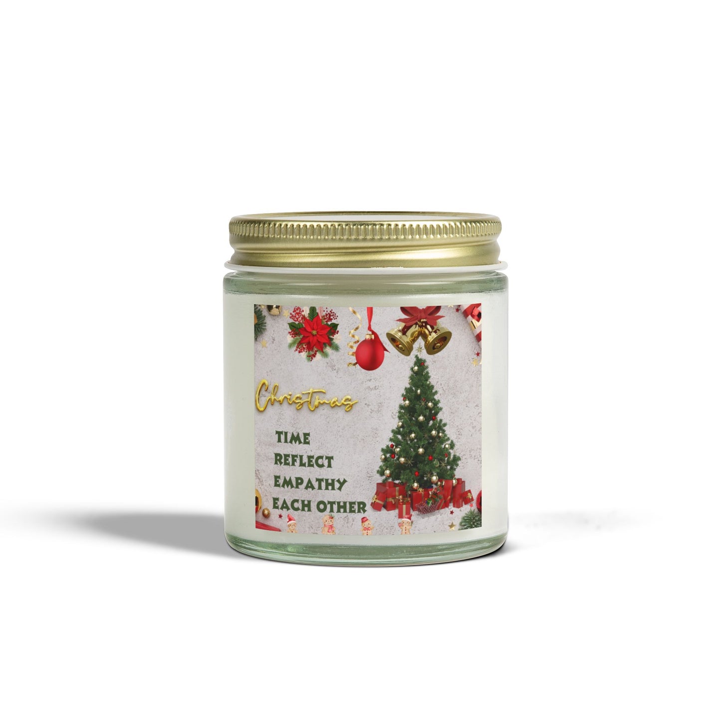 Christmas Scented Candle - Time, Reflect, Empathy, Each Other, Holiday Gift, Home Decor, Aromatherapy