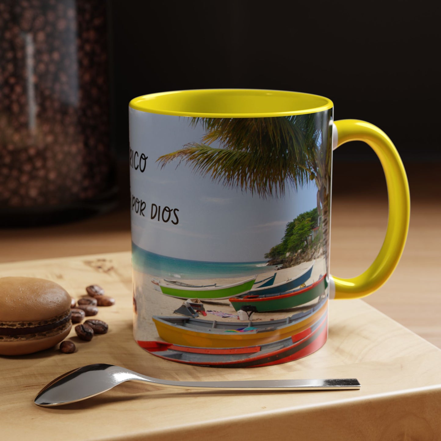 Puerto Rico Accent Coffee Mug - Tropical Beach Vibes, Travel Gift, Summer Decor, Coffee Lover's Cup, Unique Mug for Her