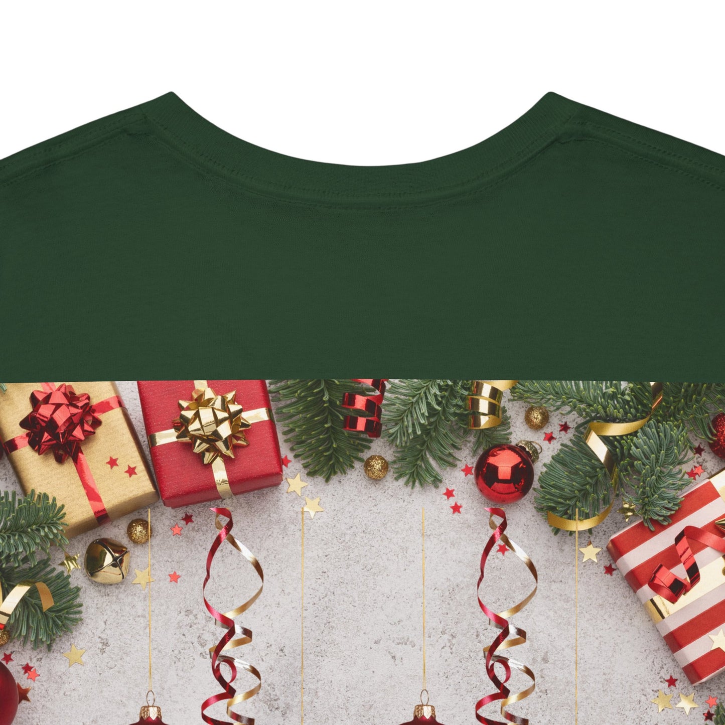Christmas-Themed Unisex Heavy Cotton Tee, Holiday Gift, Festive Apparel, Family Gatherings, New Year Celebrations, Cute Christmas Shirt