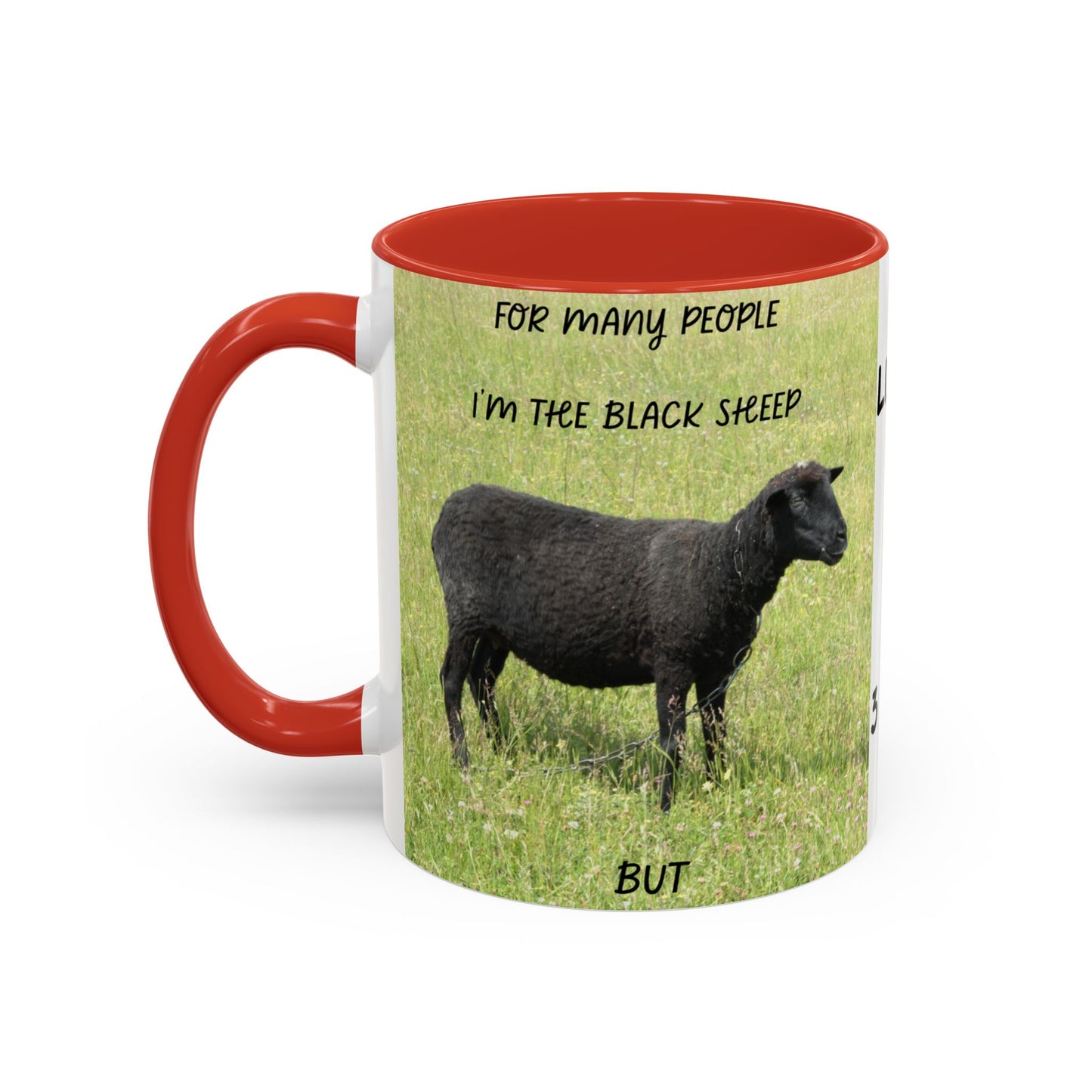 BLACK SHEEP Beautiful Sheep Coffee Mug, Inspirational Luke 15:3-7 Mug, Nature Lover Gift, Faith-Based Beverage Cup, Unique Farmhouse Decor