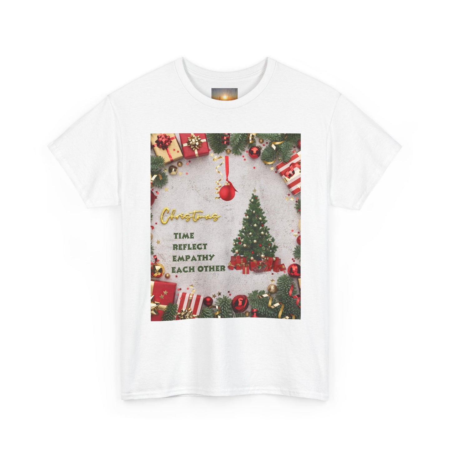 Christmas-Themed Unisex Heavy Cotton Tee, Holiday Gift, Festive Apparel, Family Gatherings, New Year Celebrations, Cute Christmas Shirt