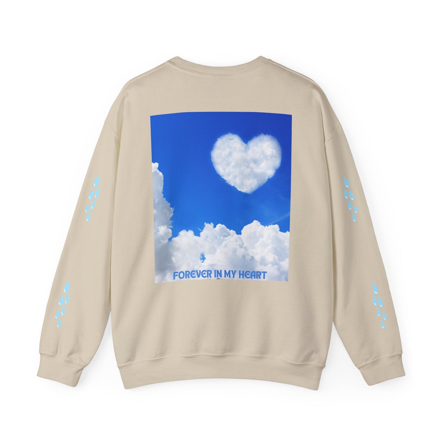 I SEND YOU KISSES Sky Heart Sweatshirt - I Send You Kisses, Cozy Gift for Loved Ones, Unisex Crewneck for Any Occasion, Valentine's Day Apparel, Cloud Print
