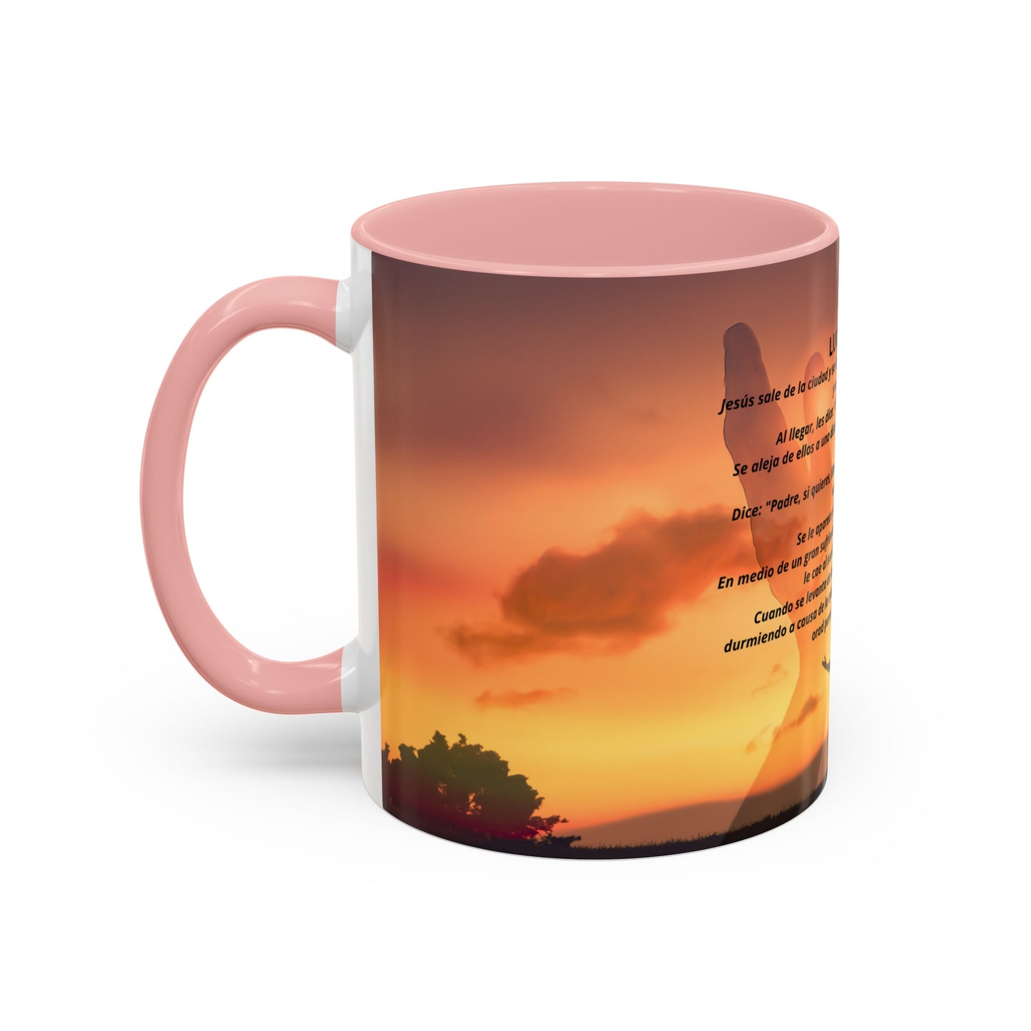 LUCAS 22: 39-46 Oración en el Monte Accent Coffee Mug (1ó1, 15oz)