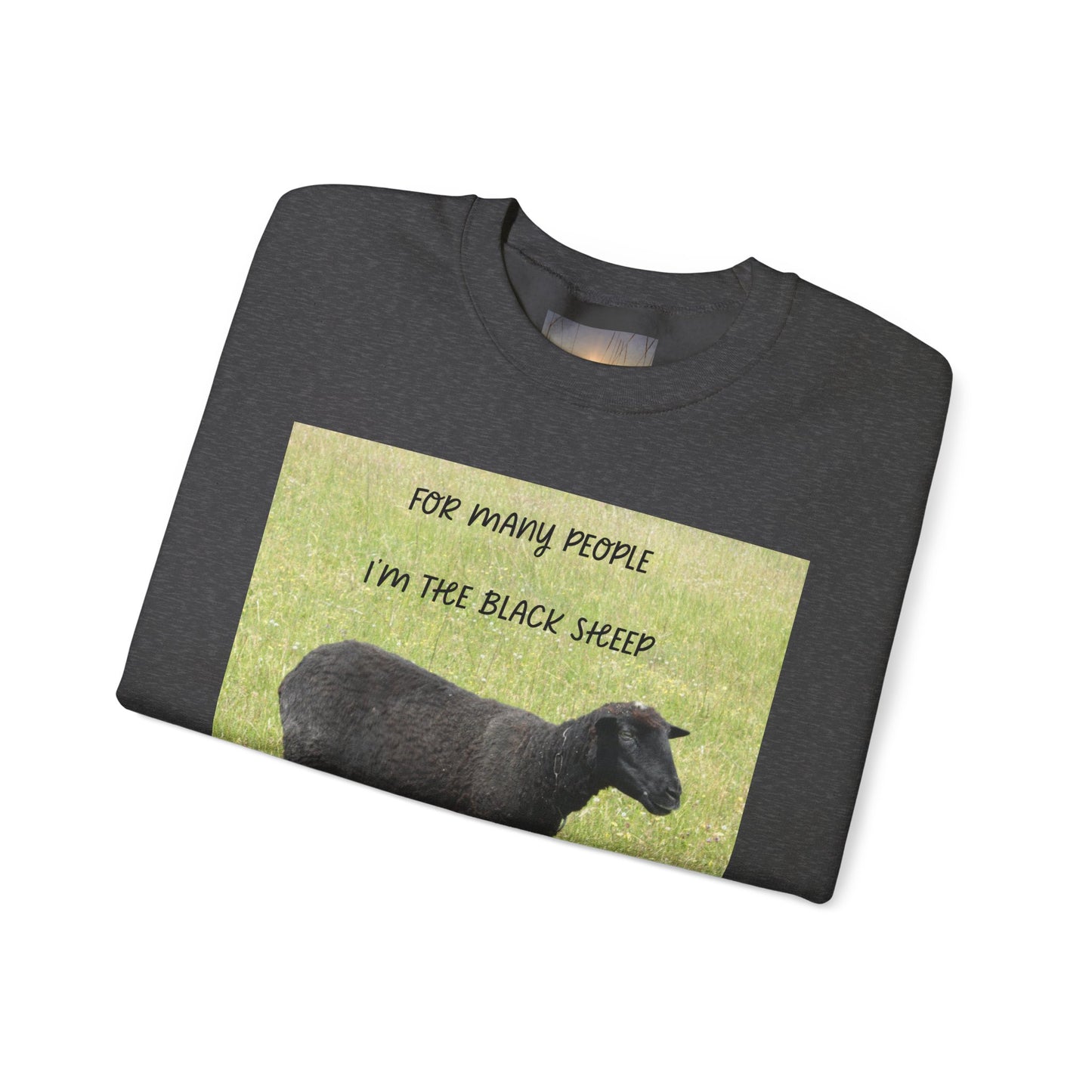 Black Sheep Crewneck Sweatshirt, Funny Gift for Introverts, Cozy Unisex Sweatshirt, Perfect for Casual Wear, Unique Gift Idea