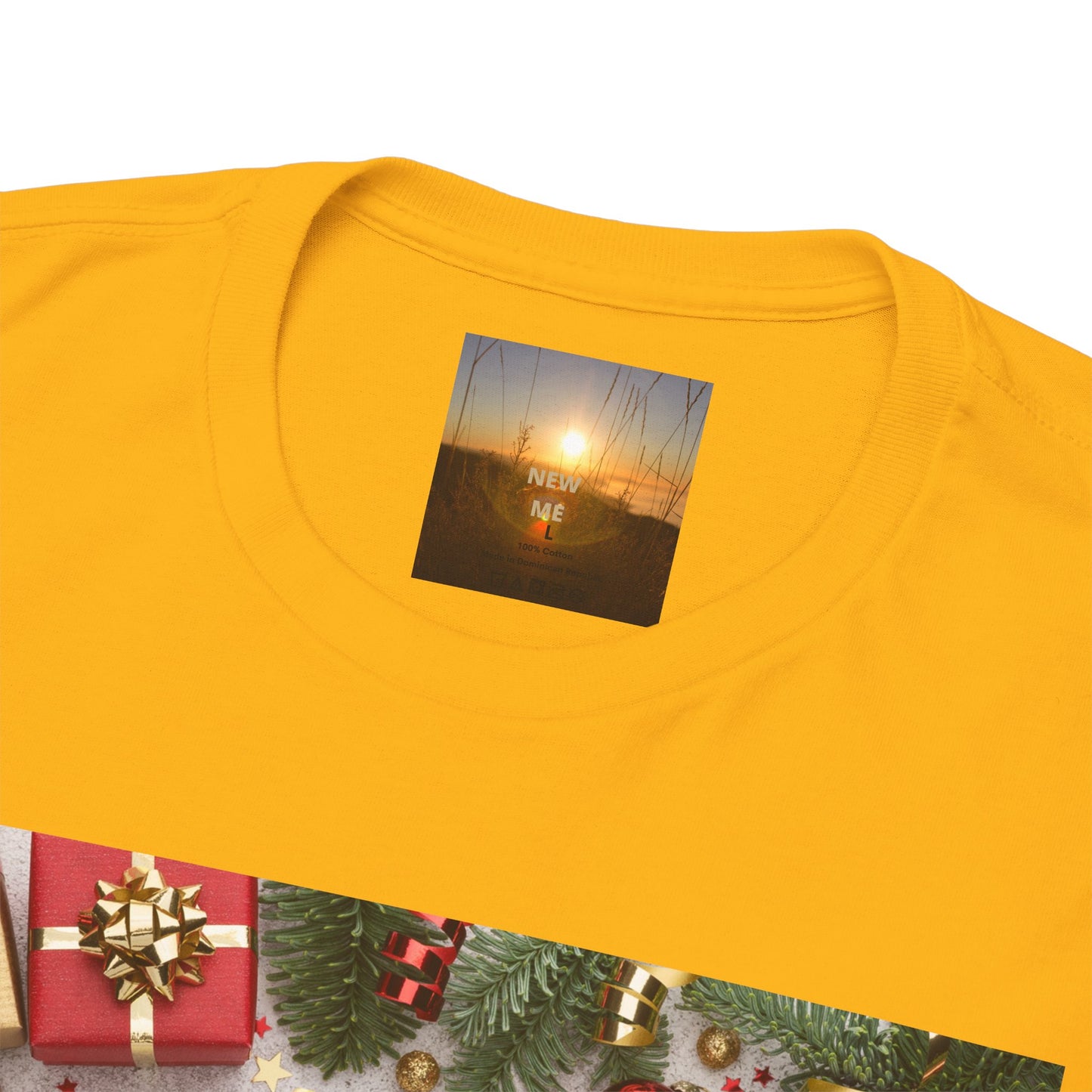 Christmas-Themed Unisex Heavy Cotton Tee, Holiday Gift, Festive Apparel, Family Gatherings, New Year Celebrations, Cute Christmas Shirt
