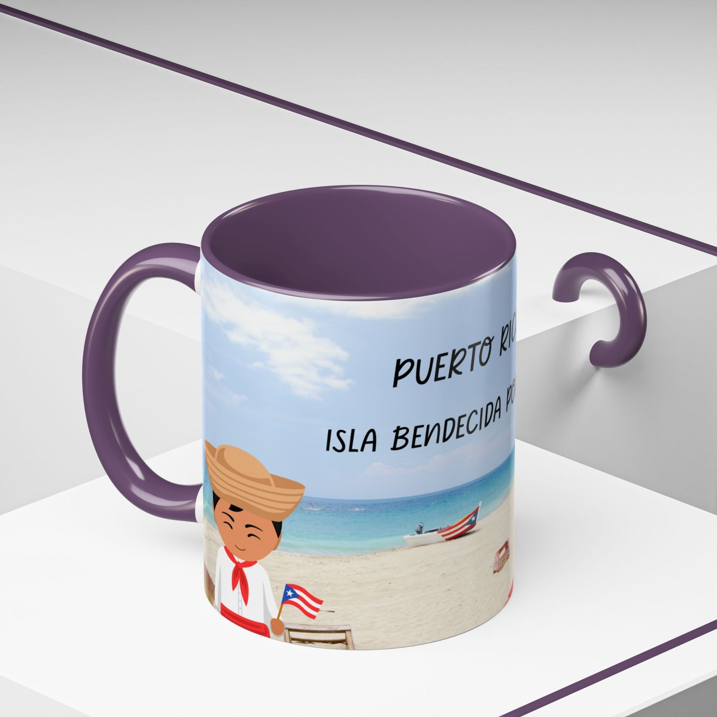 Puerto Rico Accent Coffee Mug - Tropical Beach Vibes, Travel Gift, Summer Decor, Coffee Lover's Cup, Unique Mug for Her