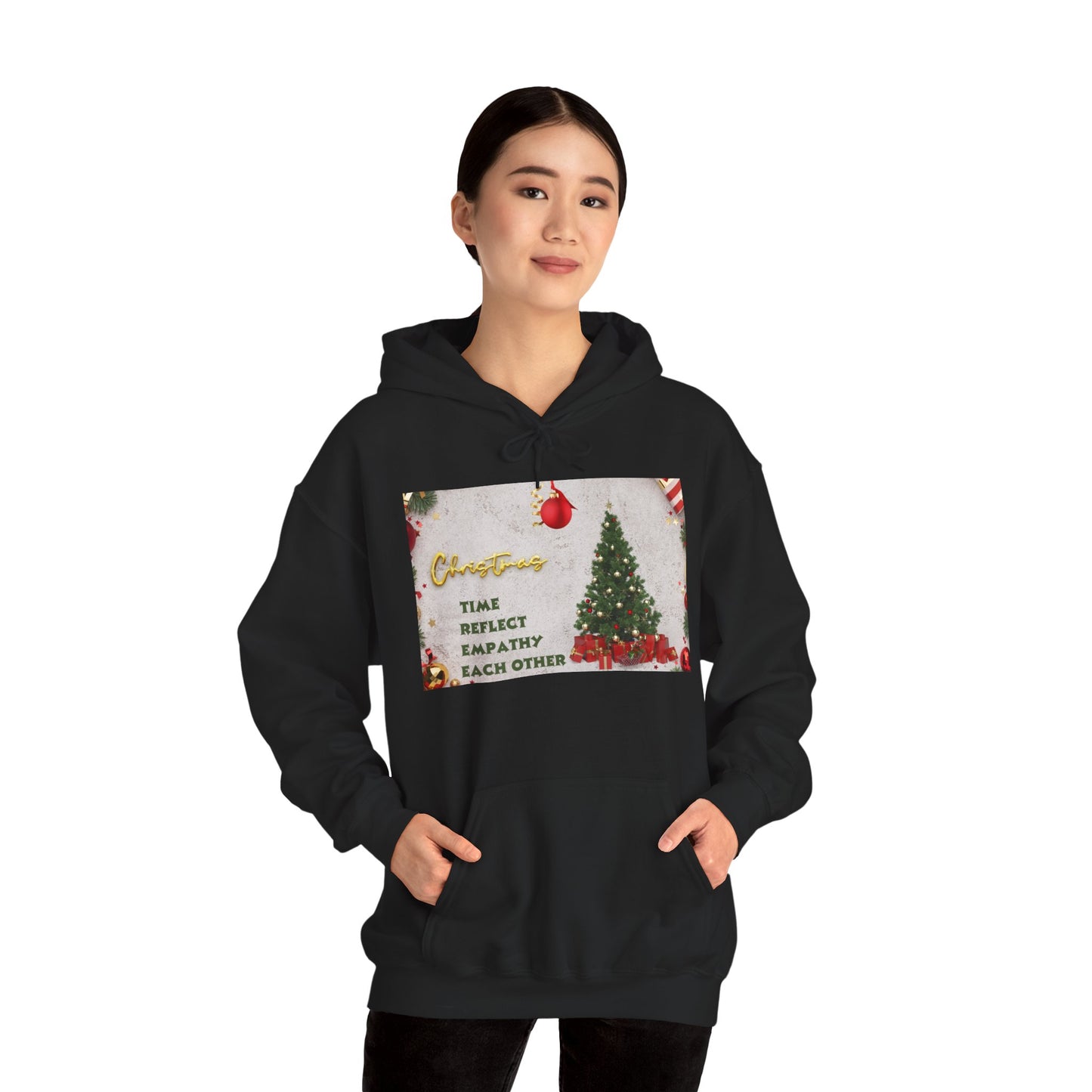 Christmas Vibe Hoodie, Festive Sweatshirt for Holiday Celebrations, Cozy Gift for Friends and Family, Unisex Winter Wear, Reflect Empathy