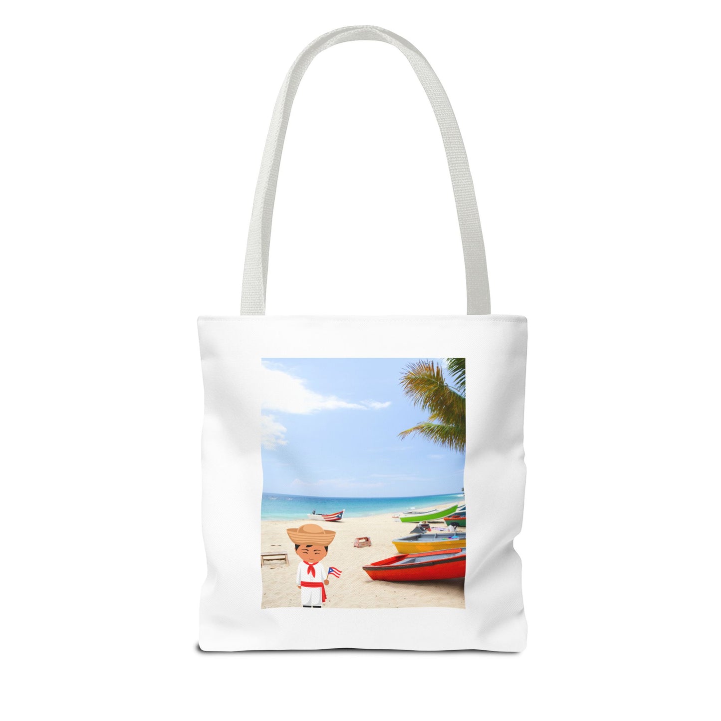 Vibrant Puerto Rican Tote Bag, Beach Carryall, Cultural Shopping Bag, Puerto Rico Pride, Vacation Accessory, Summer Essentials