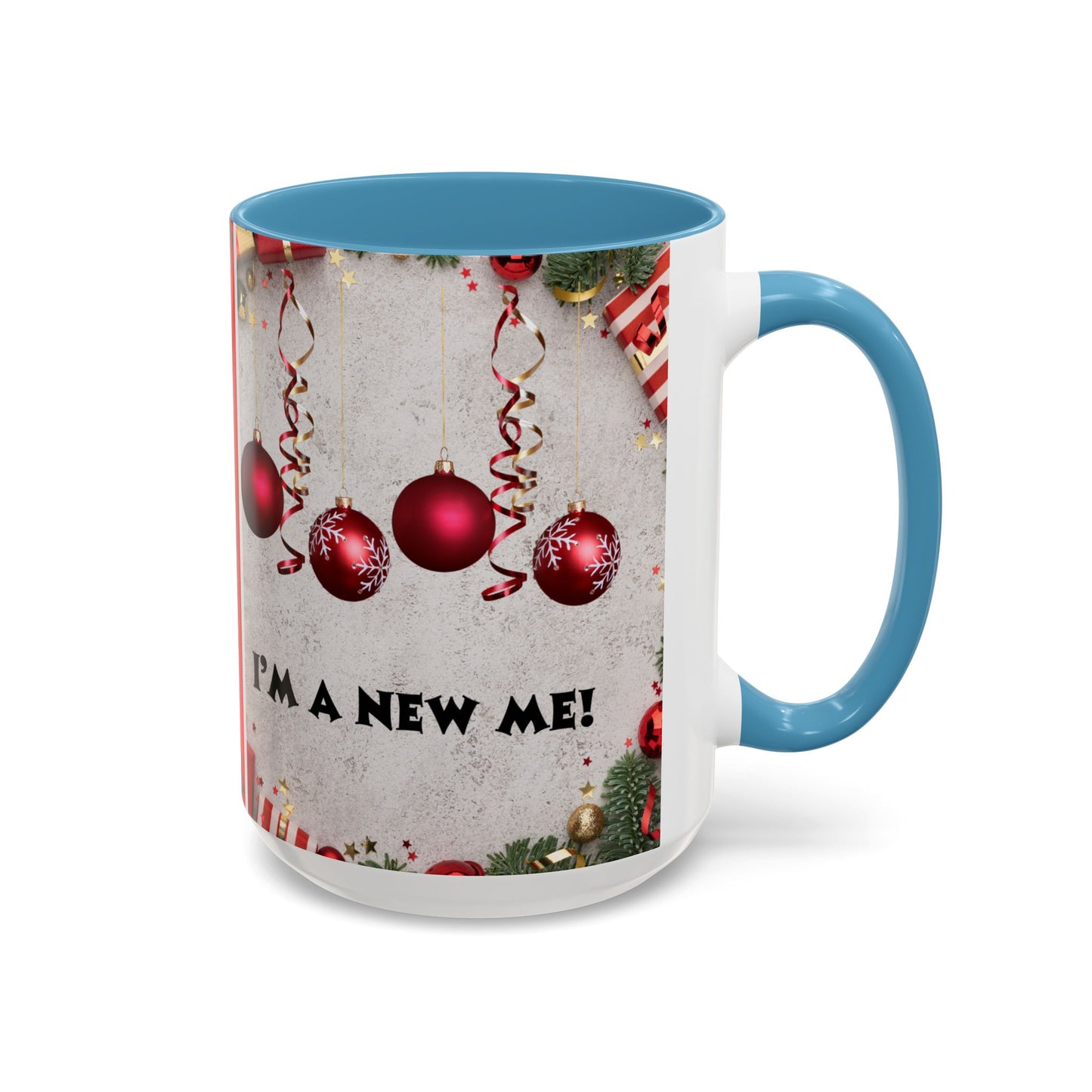 Festive Accent Coffee Mug for New Beginnings, Holiday Gift for Friends, Christmas Celebration, Unique Home Decor, Motivational Drinkware