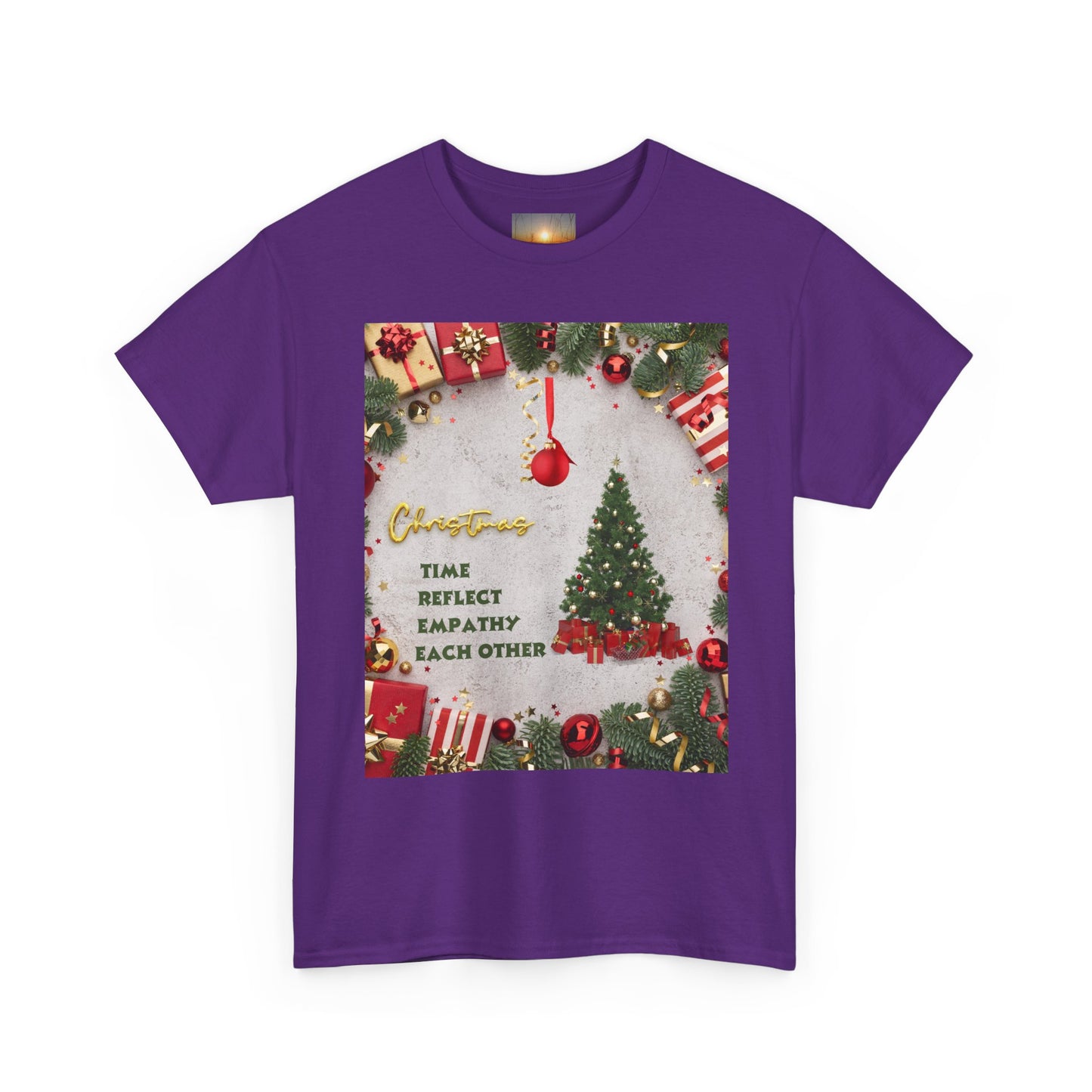 Christmas-Themed Unisex Heavy Cotton Tee, Holiday Gift, Festive Apparel, Family Gatherings, New Year Celebrations, Cute Christmas Shirt
