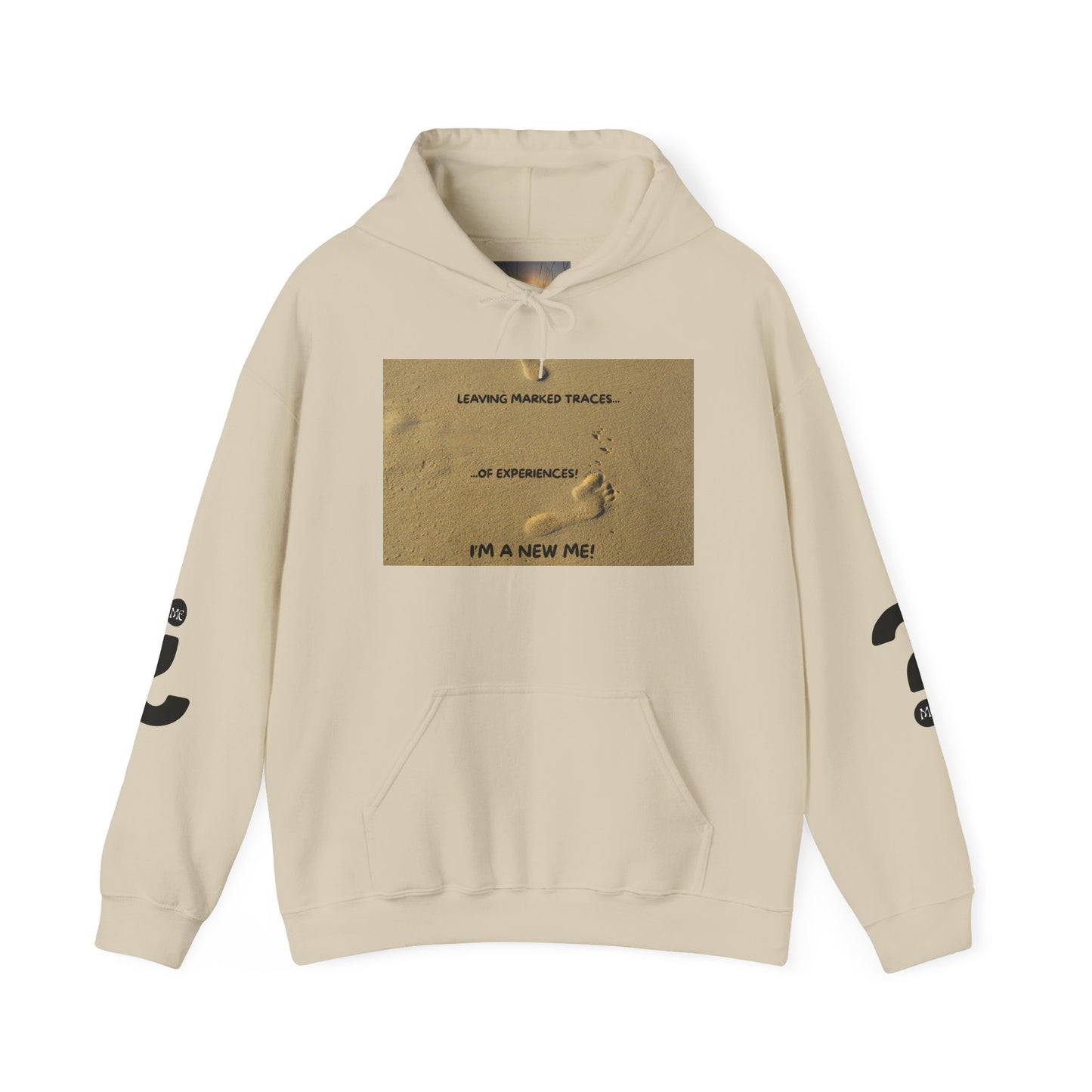 LEAVING MARKED TRACES Unisex Hooded Sweatshirt – Embrace Change, Perfect for Motivational Gifts, Cozy Casual Wear, Comfortable Daily Style, Inspirational Apparel