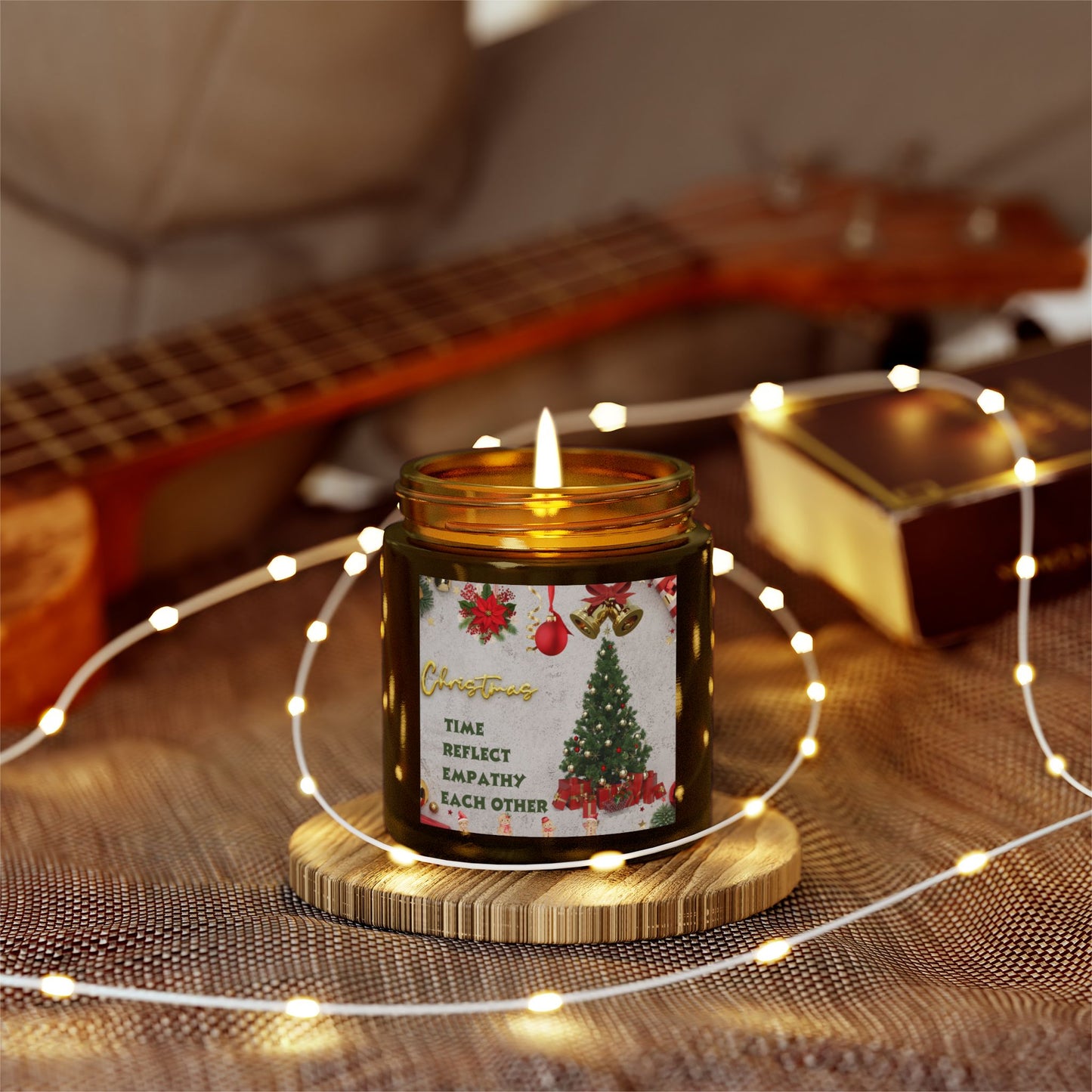 Christmas Scented Candle - Time, Reflect, Empathy, Each Other, Holiday Gift, Home Decor, Aromatherapy