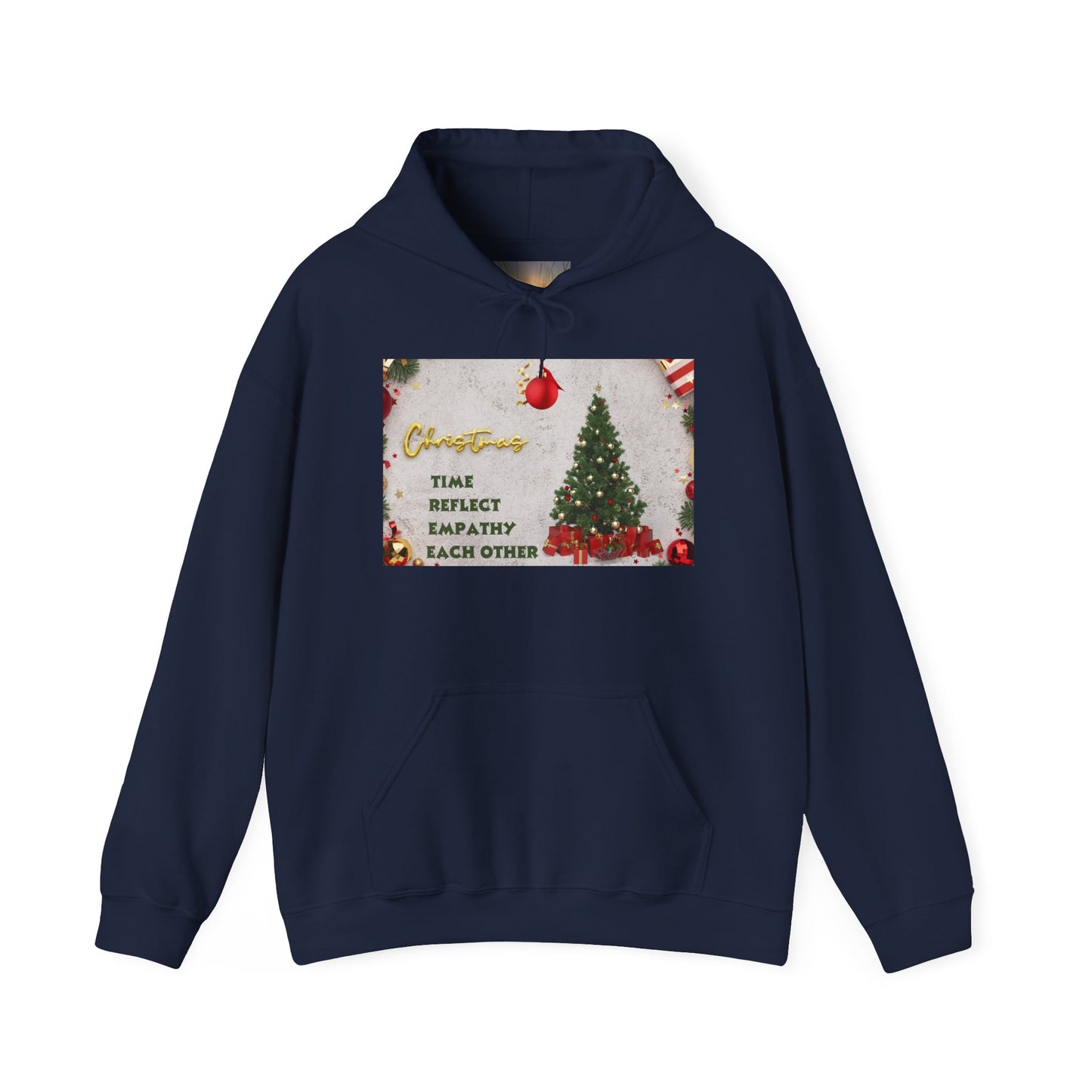 Christmas Vibe Hoodie, Festive Sweatshirt for Holiday Celebrations, Cozy Gift for Friends and Family, Unisex Winter Wear, Reflect Empathy