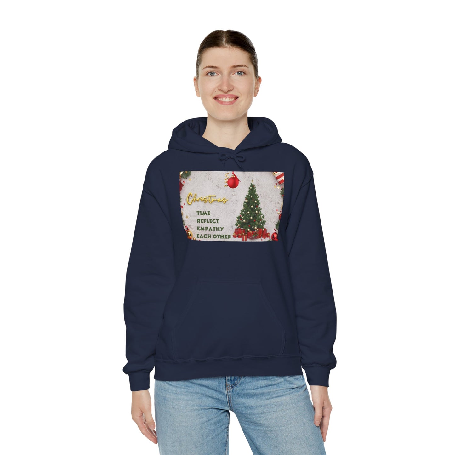 Christmas Vibe Hoodie, Festive Sweatshirt for Holiday Celebrations, Cozy Gift for Friends and Family, Unisex Winter Wear, Reflect Empathy
