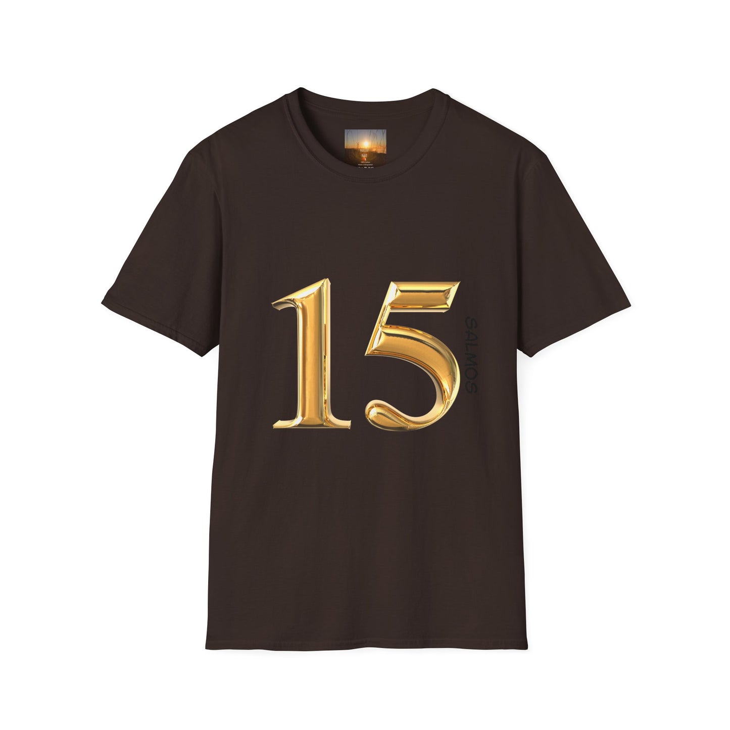 SALMOS 15 Inspirational T-Shirt, Unisex Softstyle Tee, Birthday Gift, Motivational Shirt, Soft Cotton Top, Unique Design